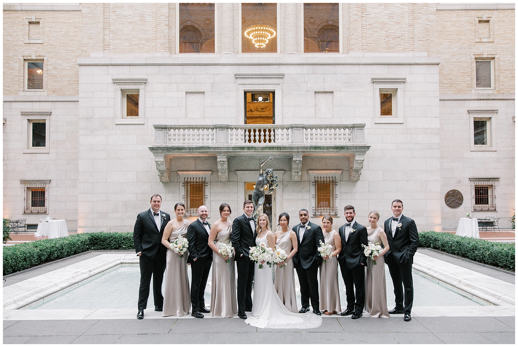 Elegant wedding party photos