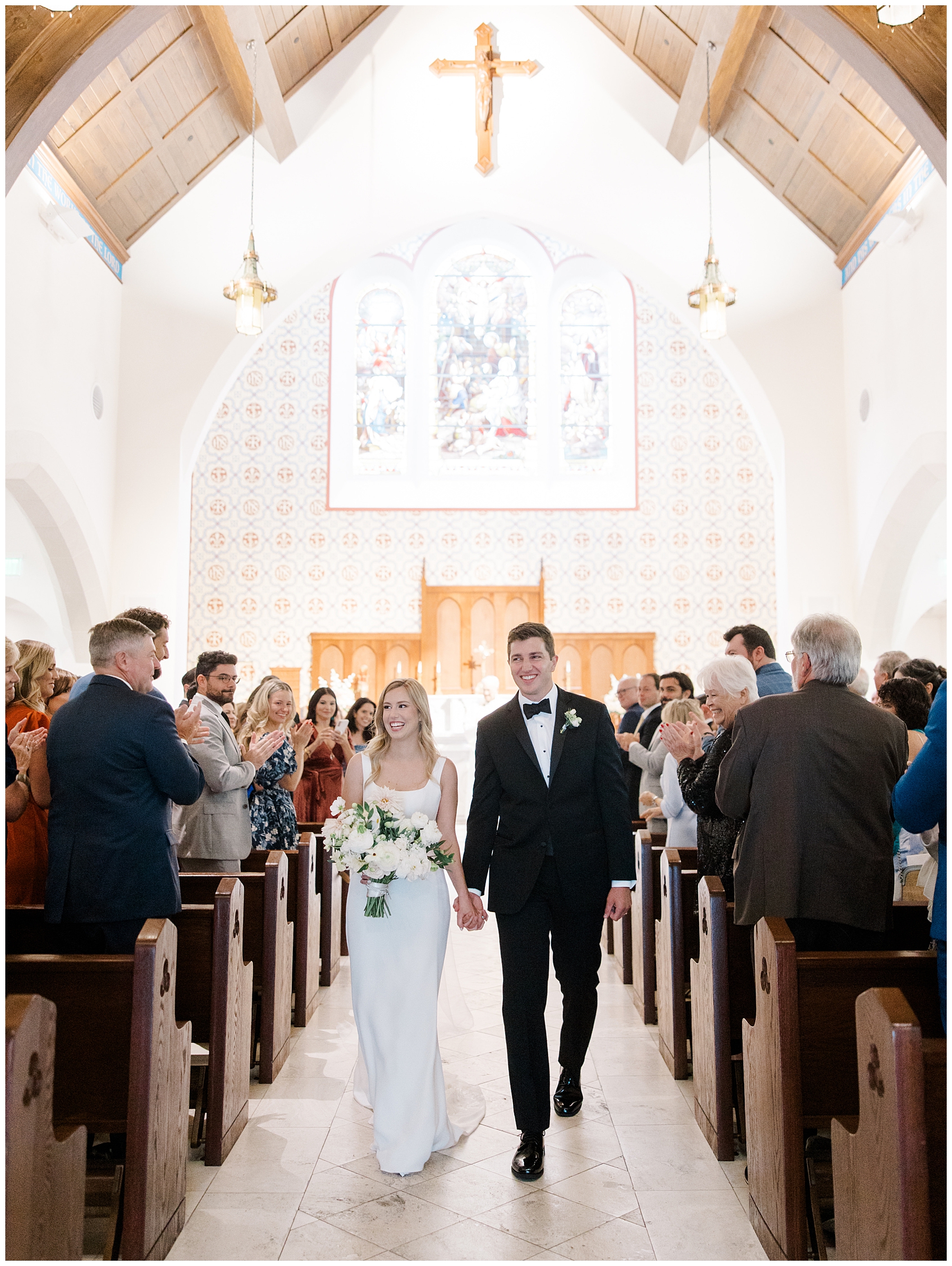 newlyweds exit church