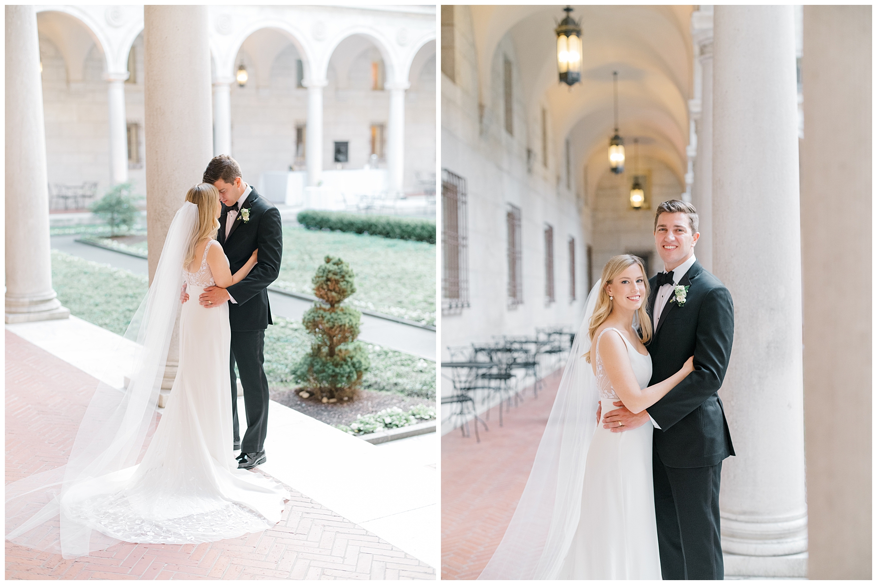 Elegant wedding photos in the Courtyard