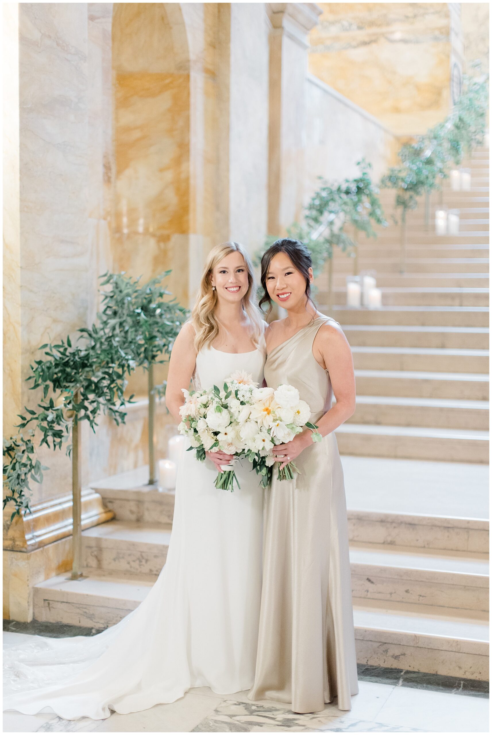 bride with bridesmaid