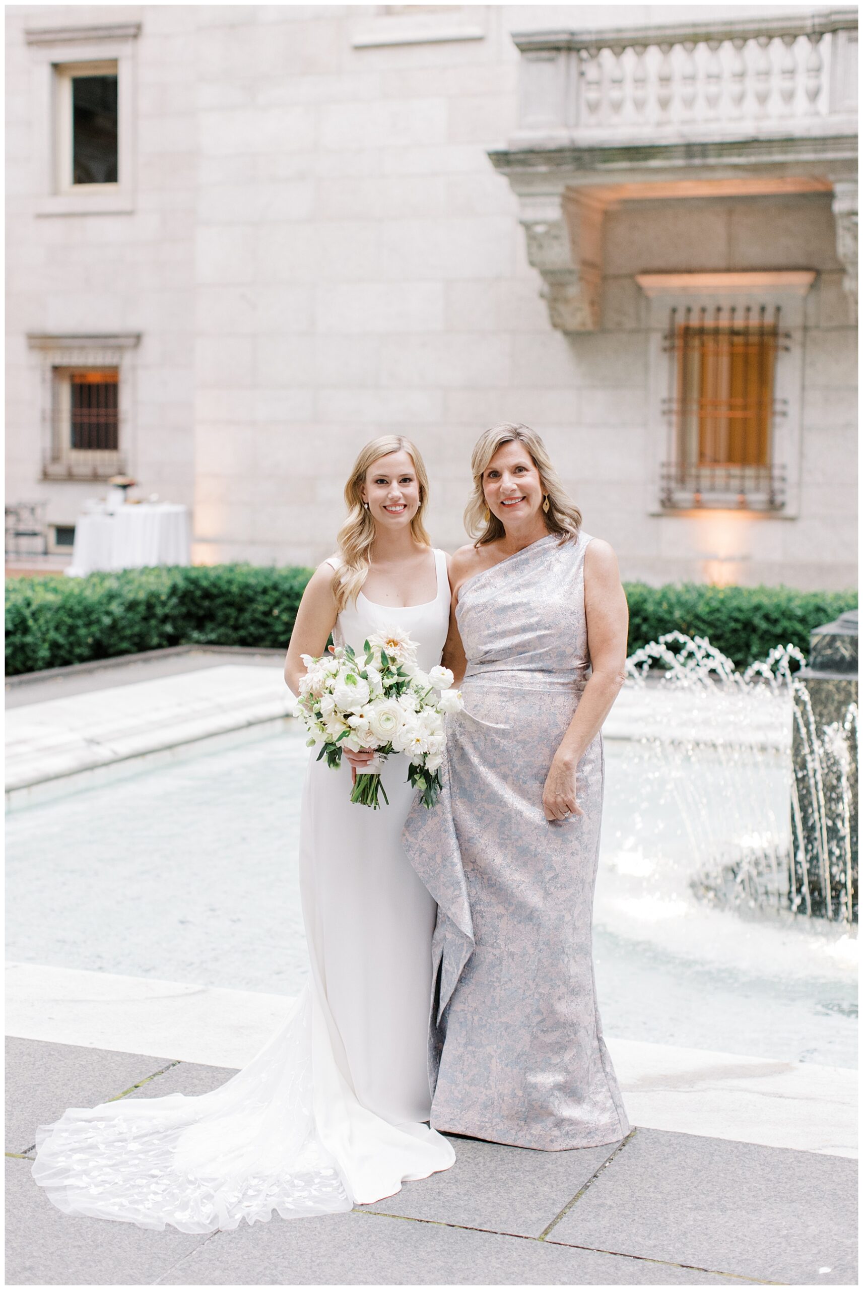 bride and mom