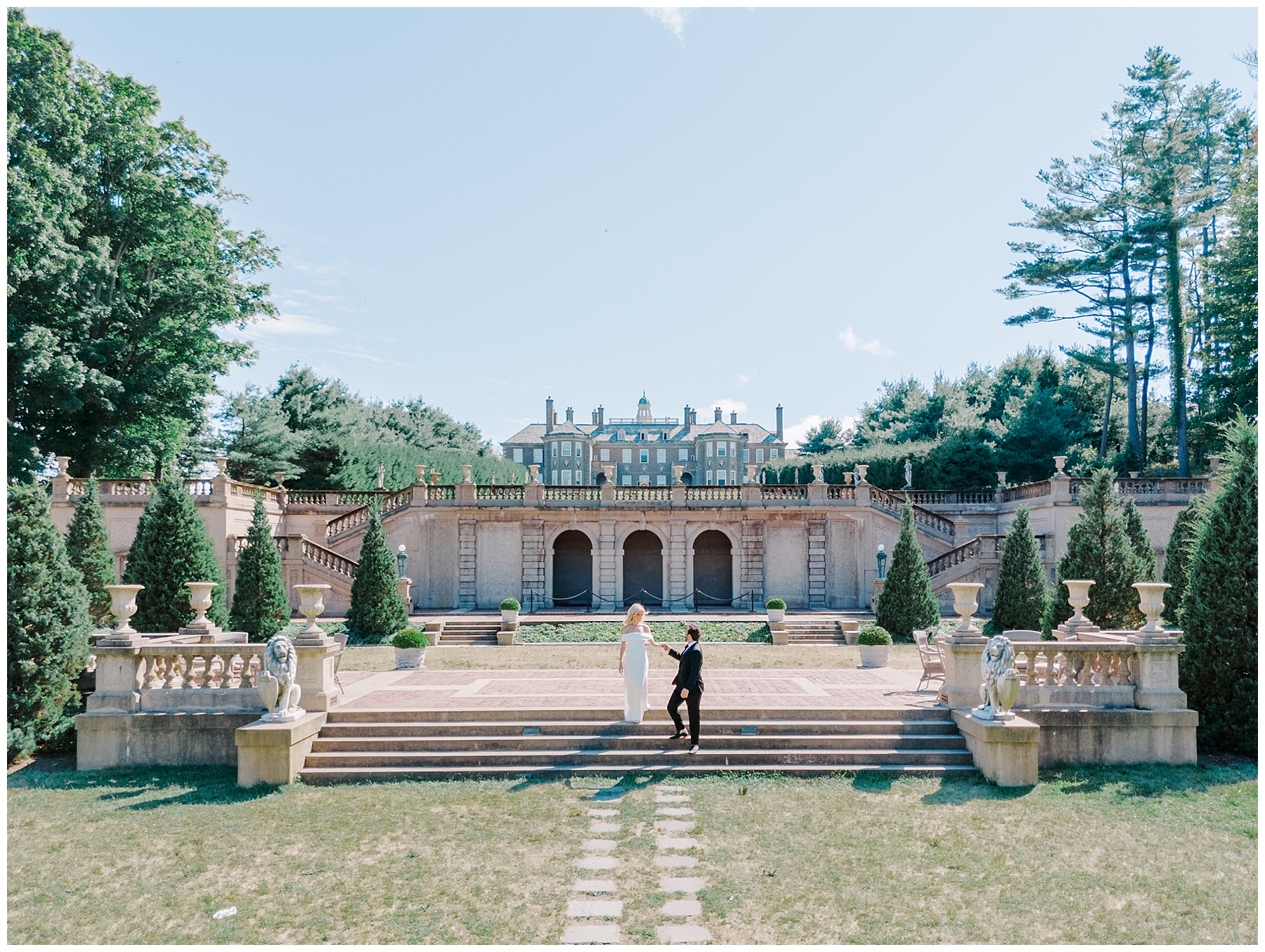 Luxe Crane Estate Engagement Session in Ipswich, MA