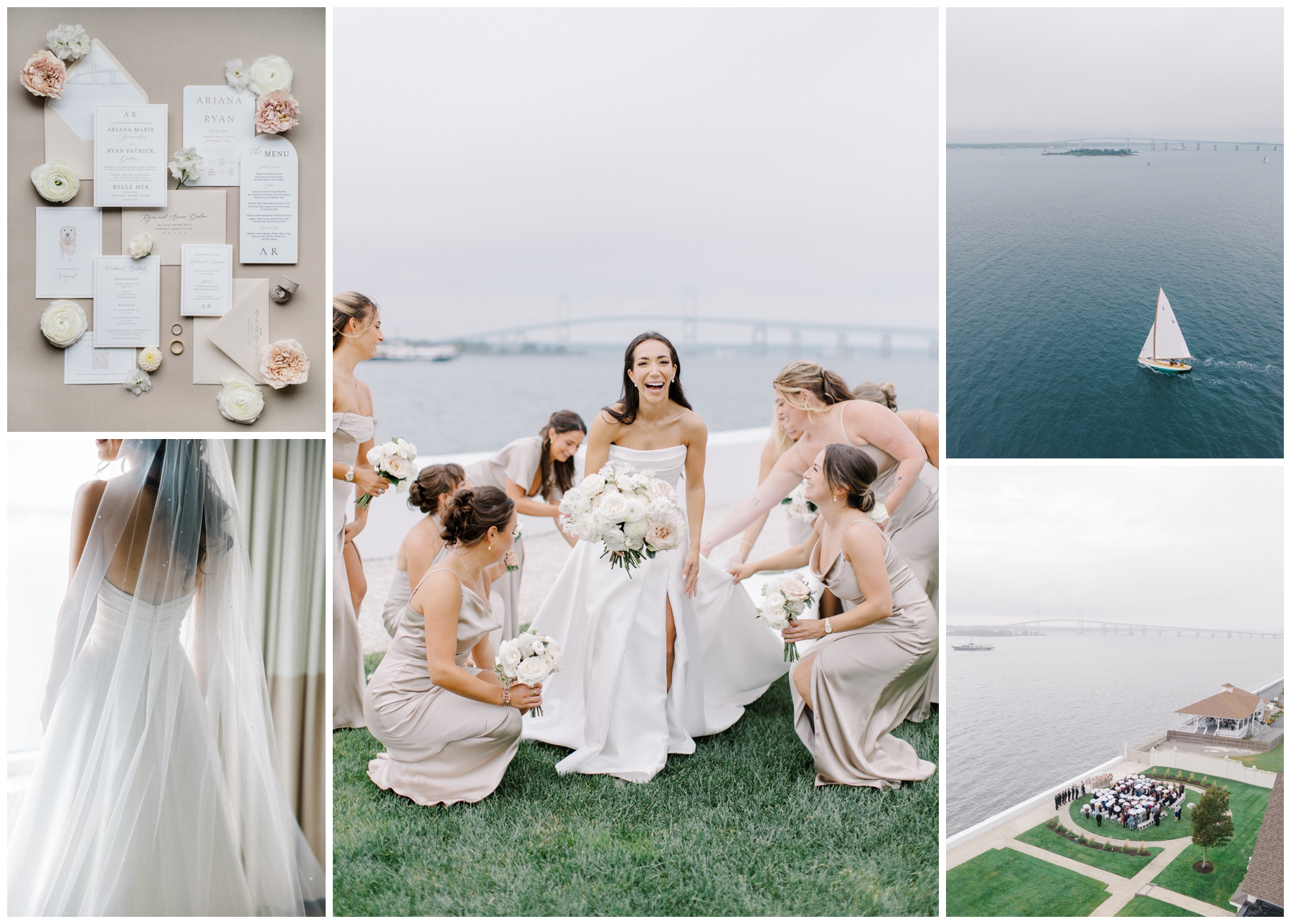 Coastal Wedding at Belle Mer, A Longwood Venue in Newport