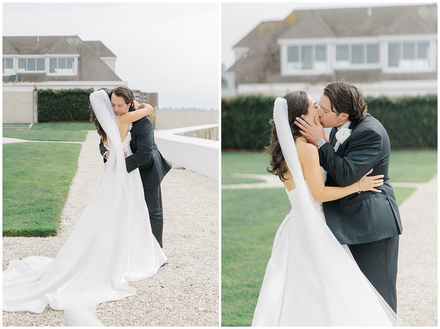 First look between bride and groom