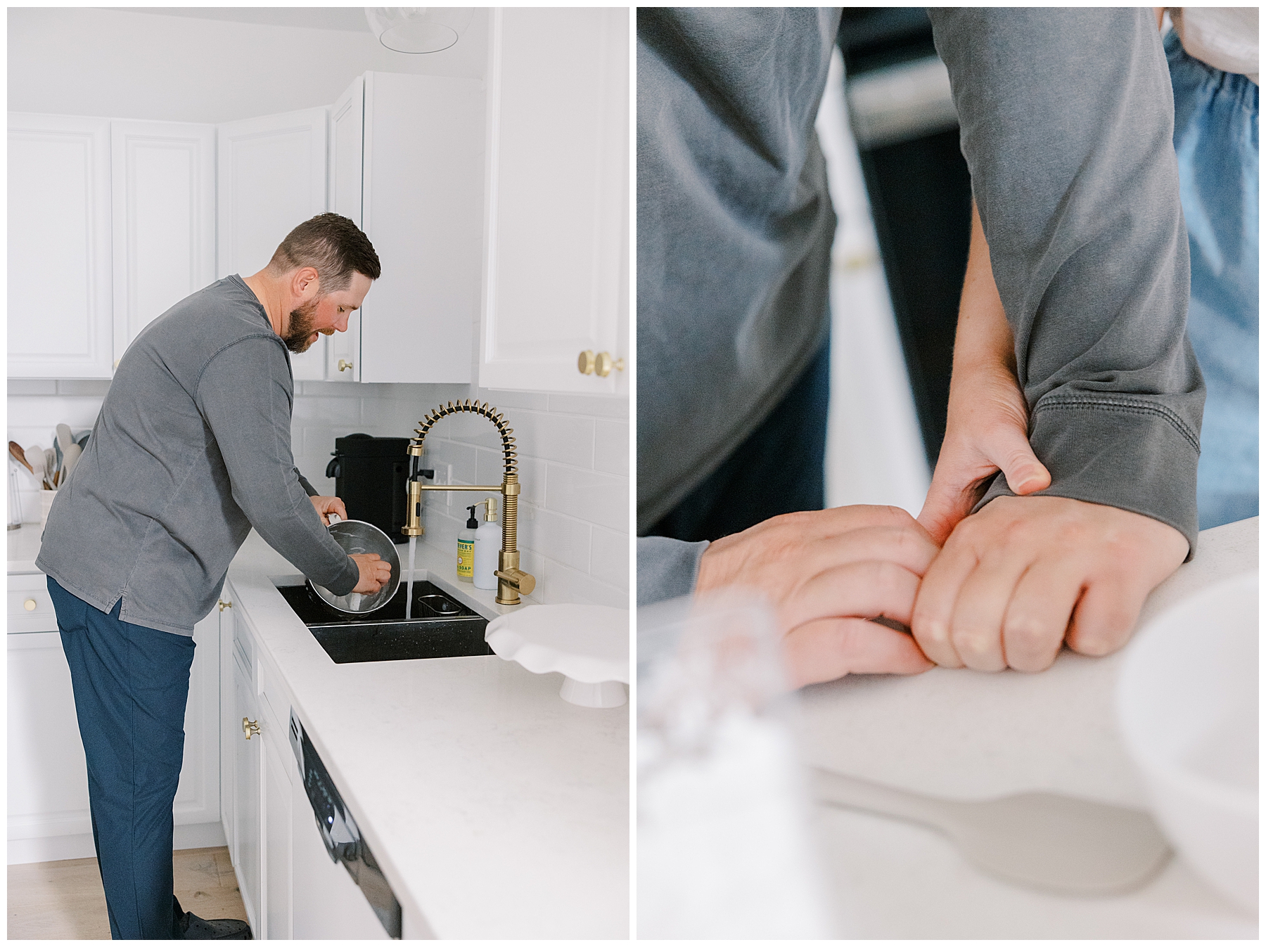 intimate at-home engagement