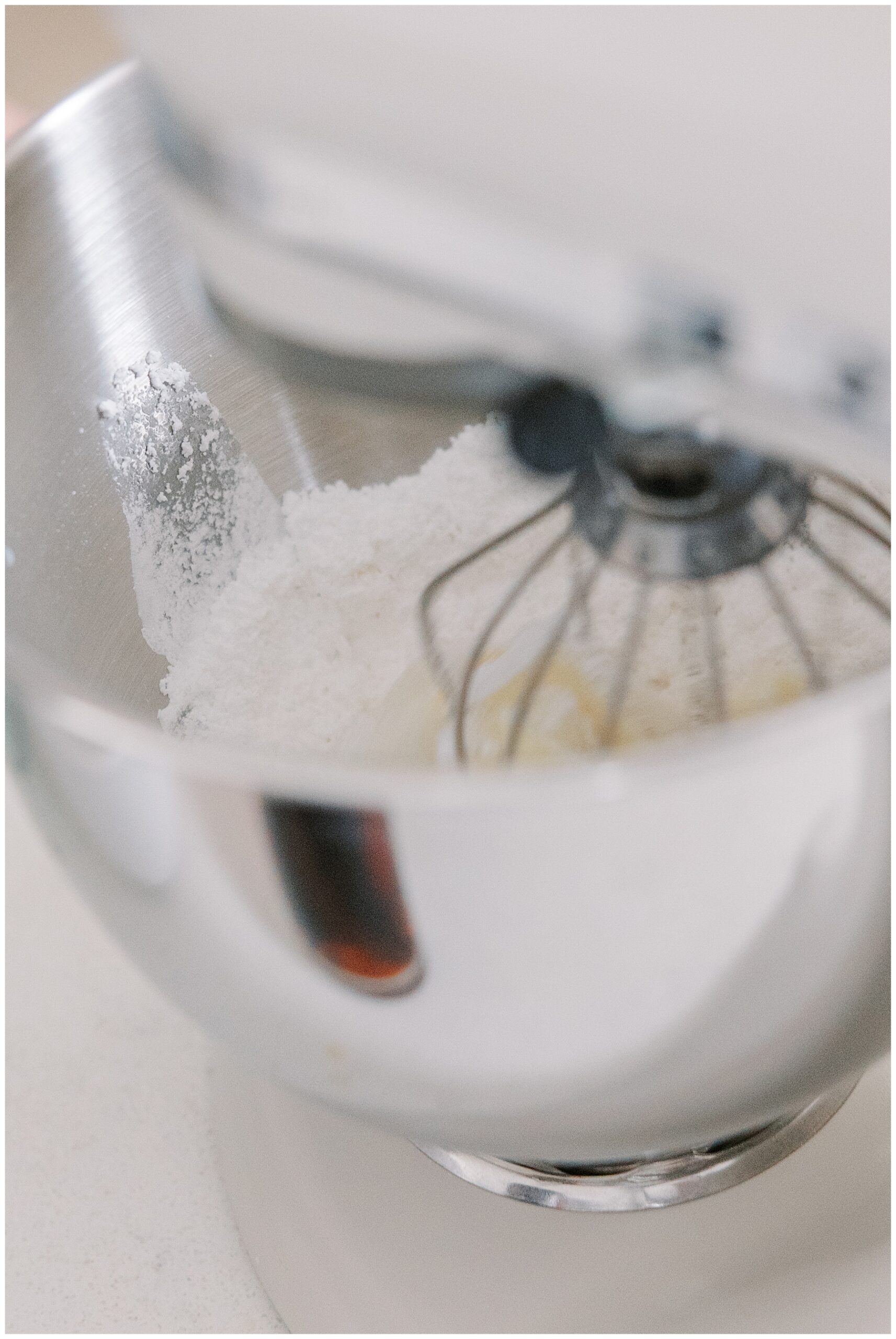 mixing icing ingredients