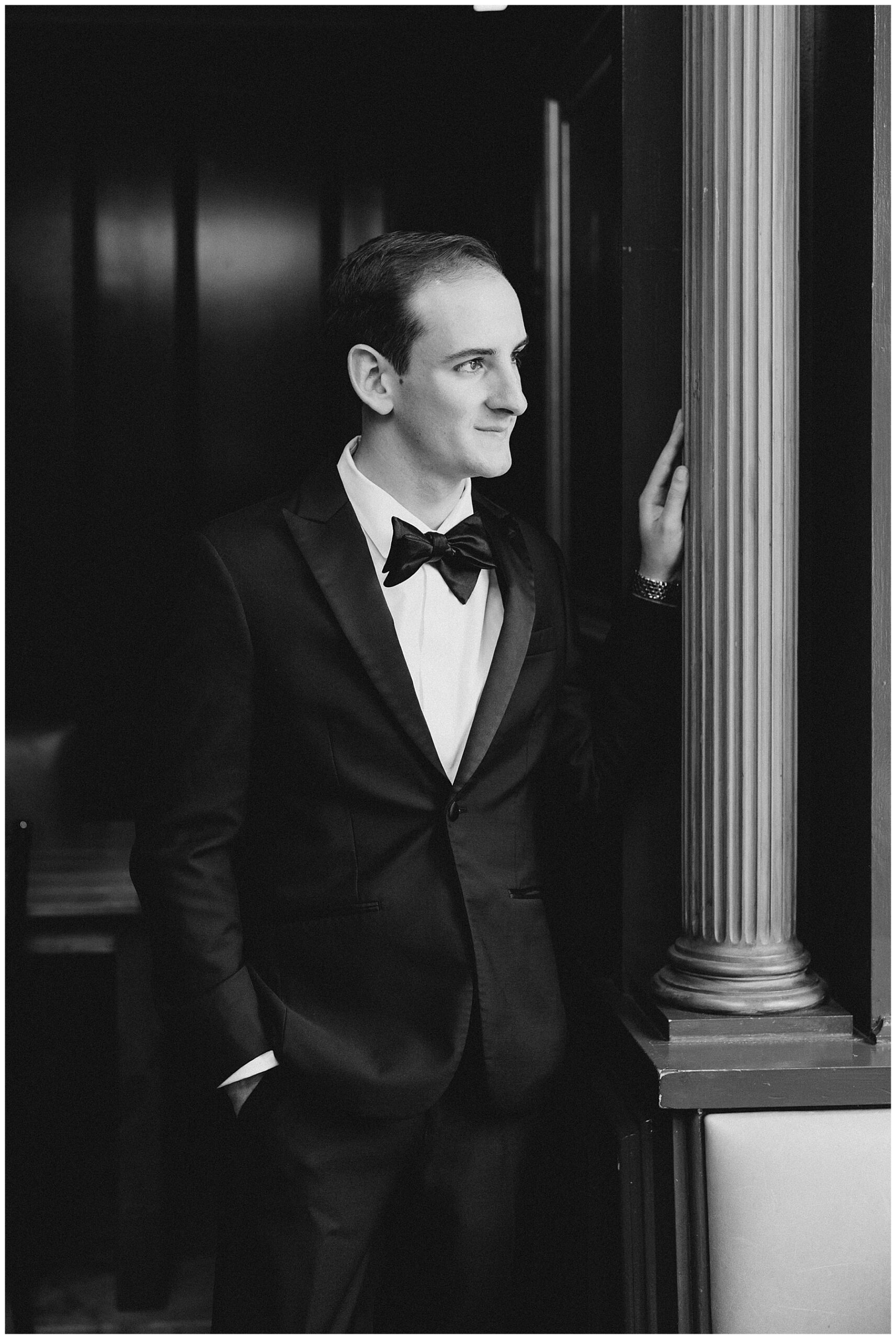 timeless groom portraits from Elegant Fairmont Copley Plaza Wedding