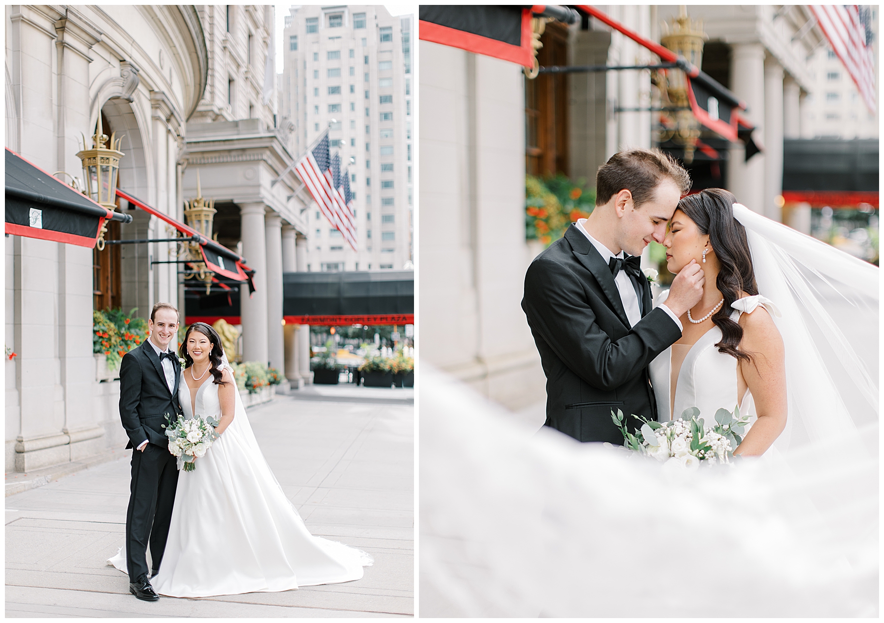 Elegant Fairmont Copley Plaza Wedding portraits