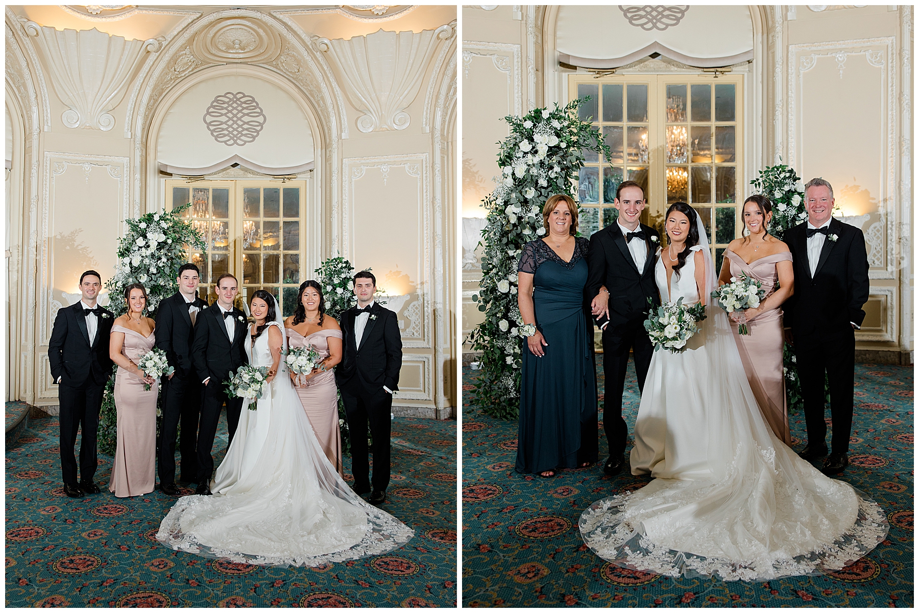 family portraits from wedding