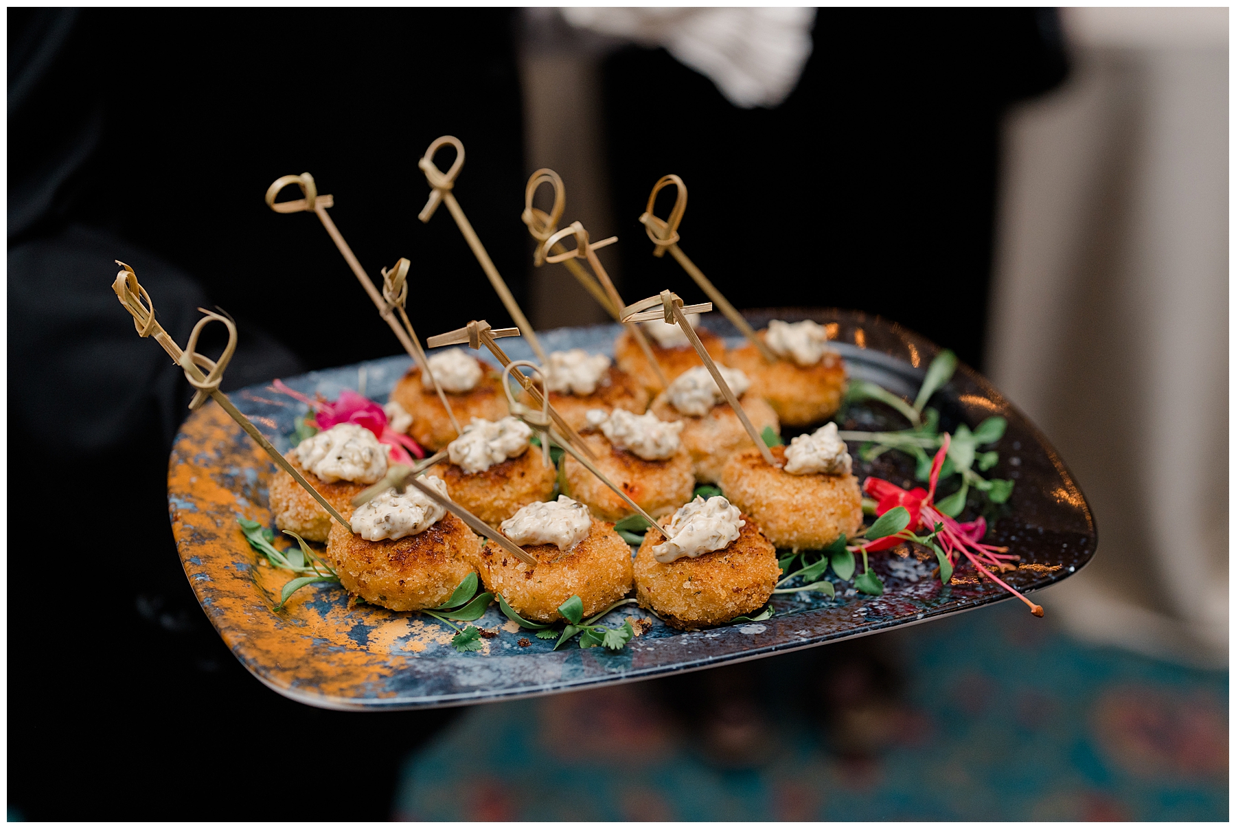 appetizers from wedding cocktail hour