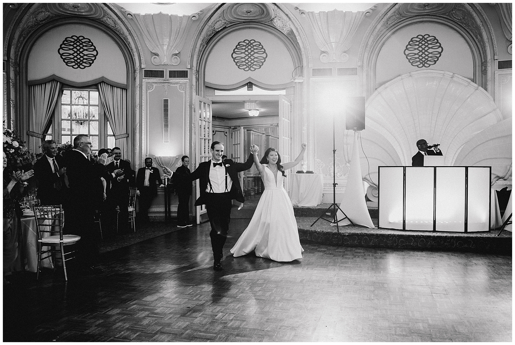 Newlyweds are announced as they enter reception