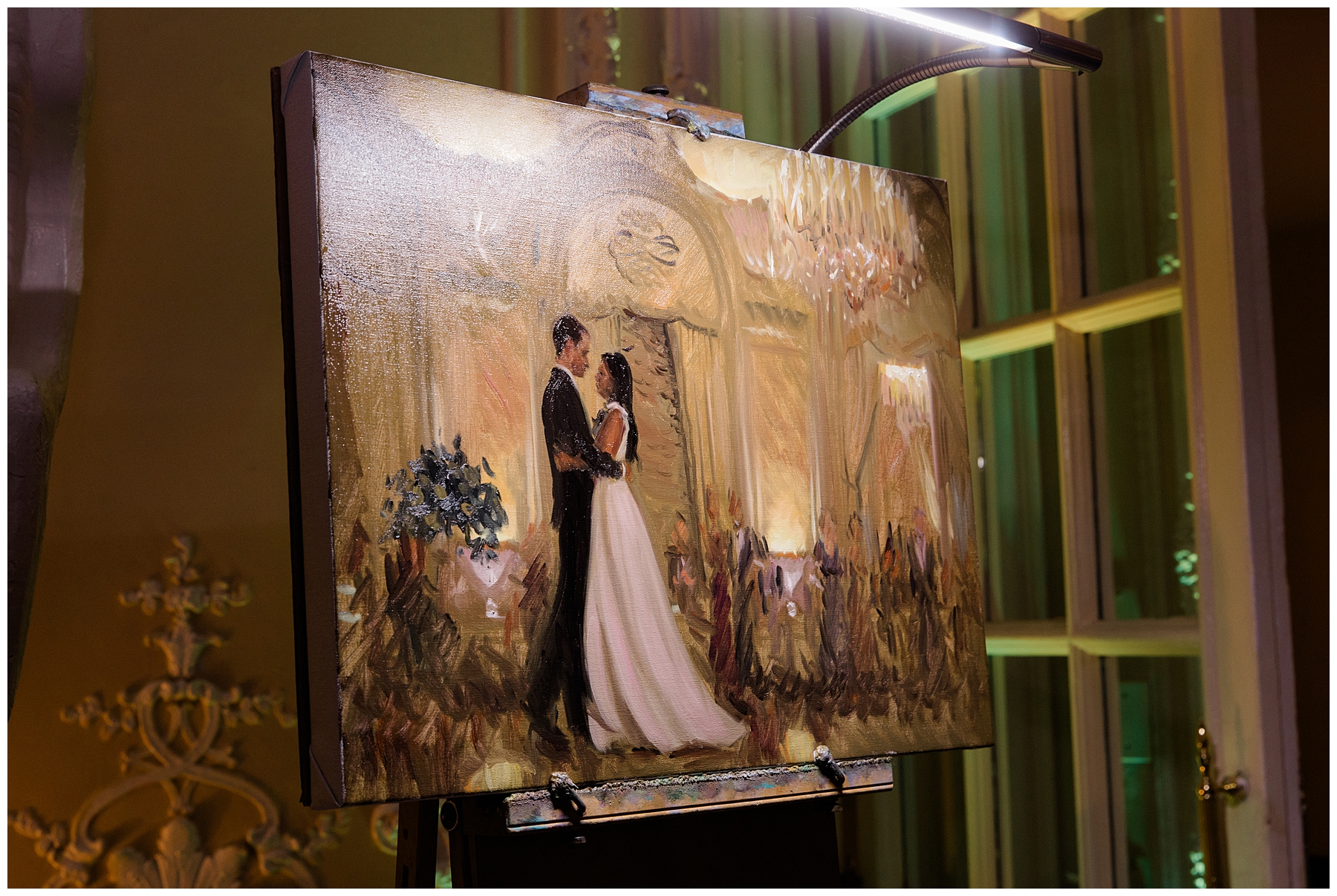 Live painting of wedding night