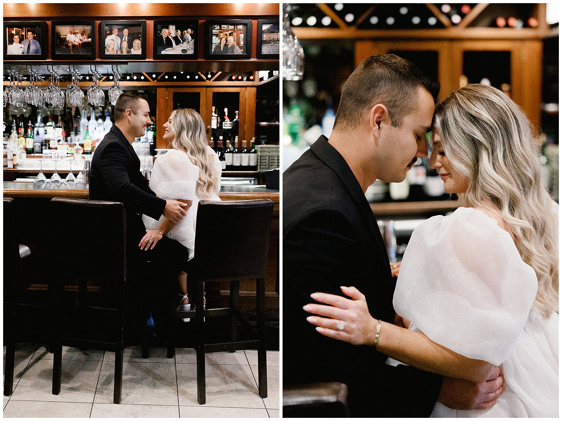 Upscale Romantic Engagement Session at Luciano’s Restaurant