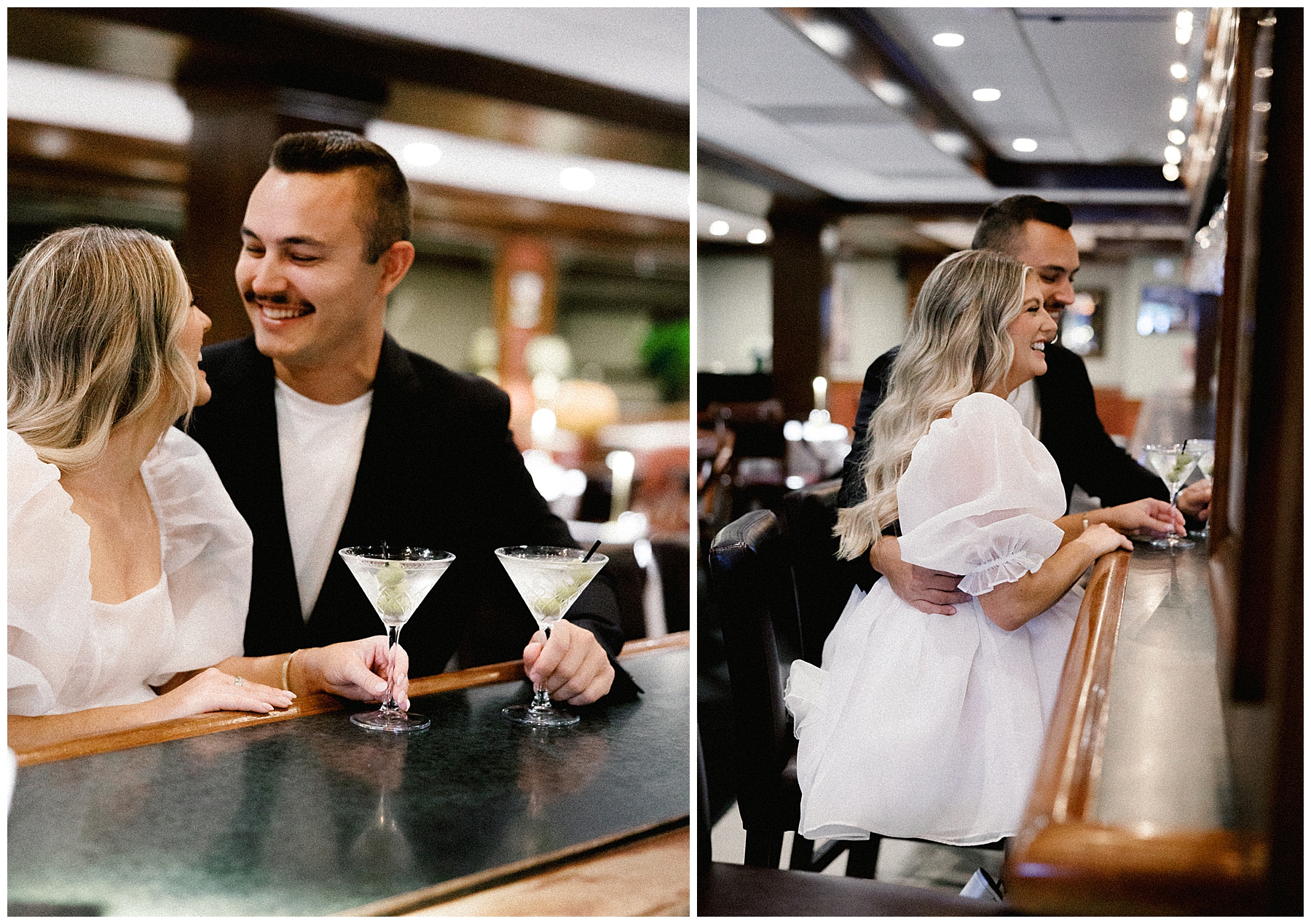 Upscale Romantic Engagement Session at Luciano’s Restaurant