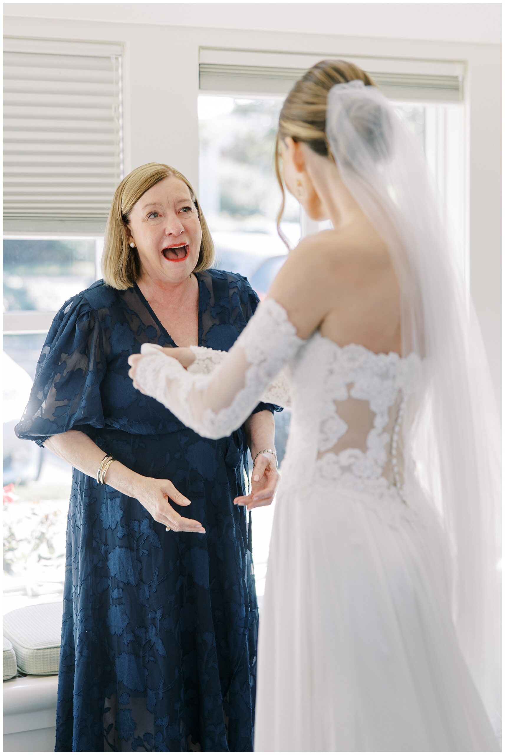 candid moment between mother and daughter