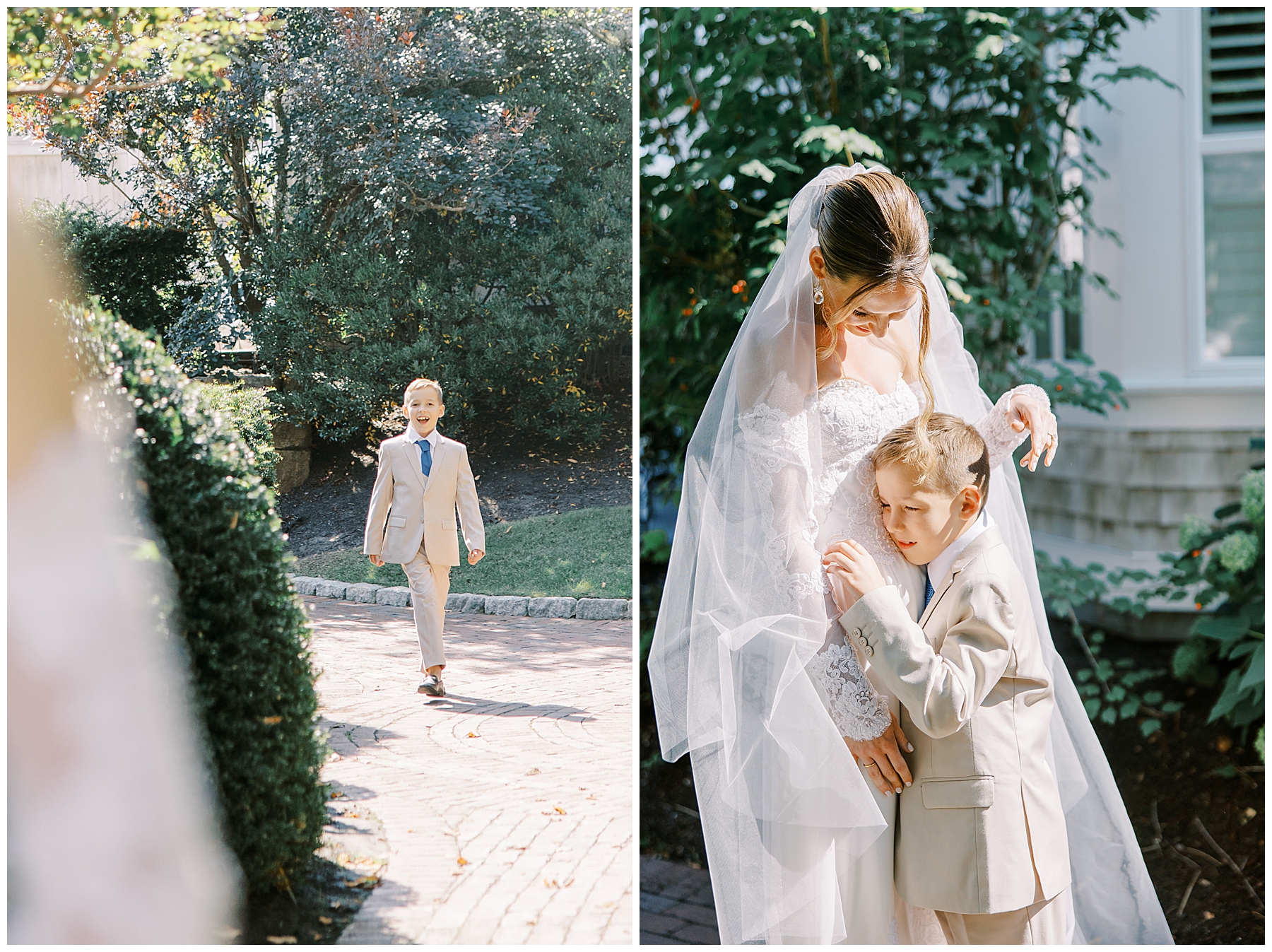 Bride shares first look with her son