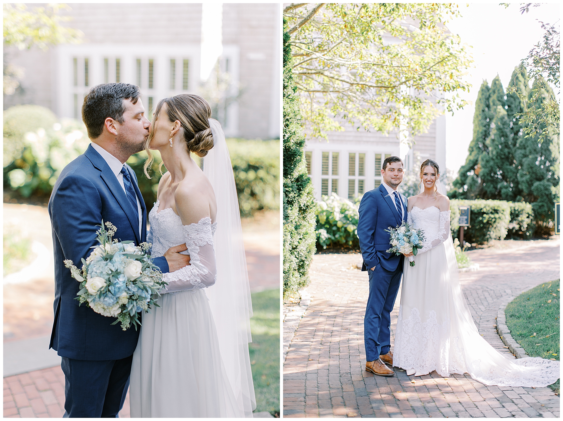 bride and groom portraits at Cape Cod Wedding venue, The Wequassett Resort and Golf Course