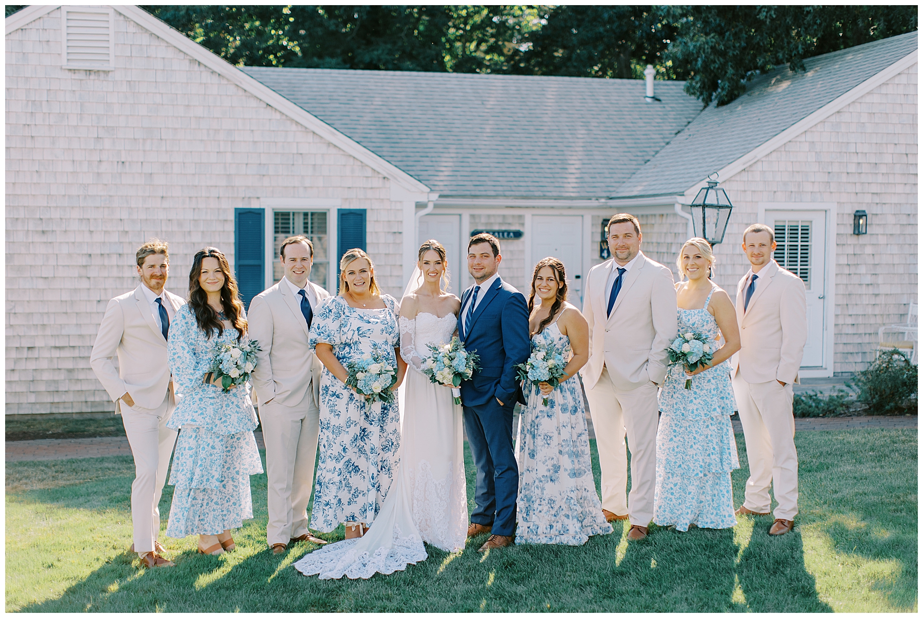 Intimate Wequassett Resort Wedding party