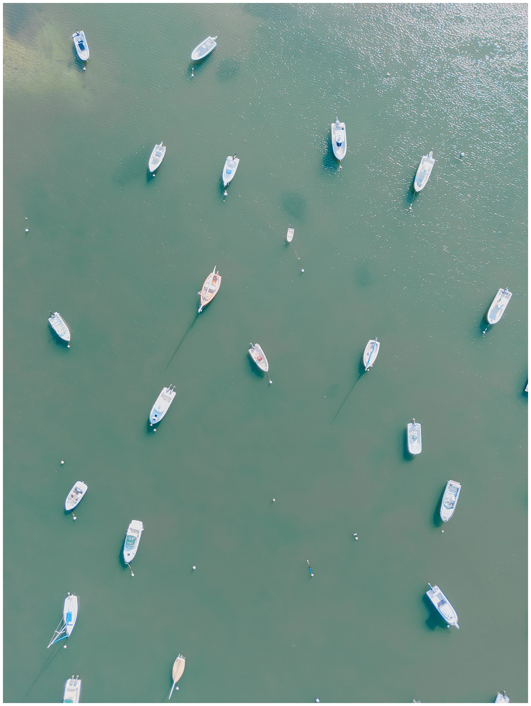 aerial photo of boats in water at Cape Cod