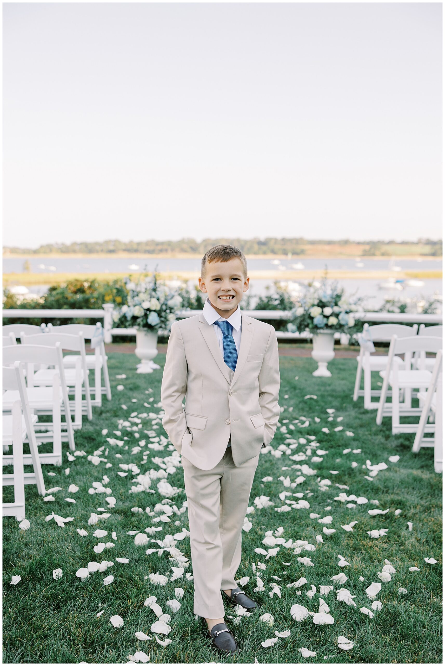 bride's son in suit