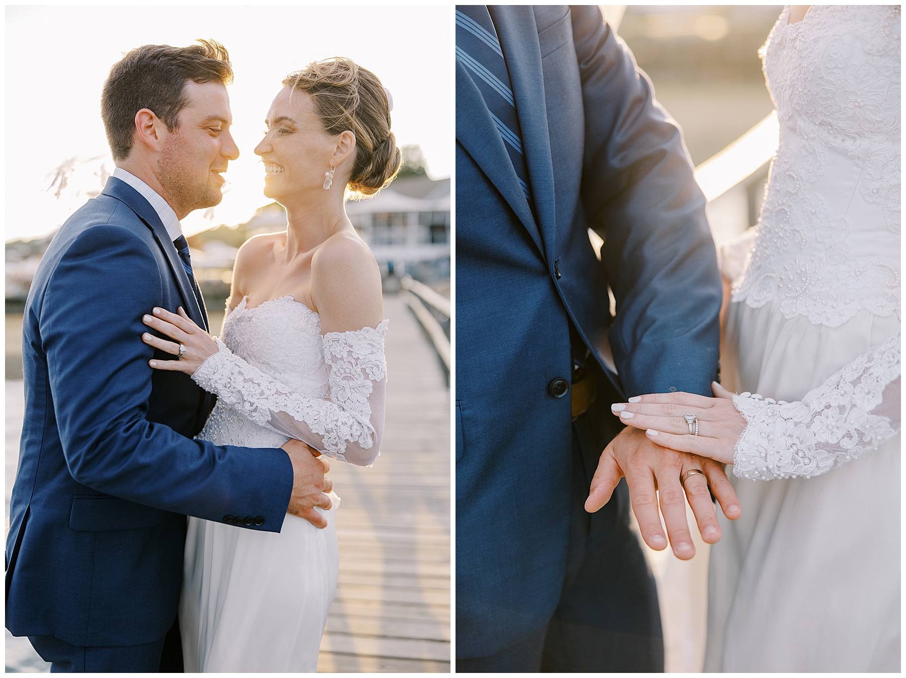 Newlyweds show off wedding rings