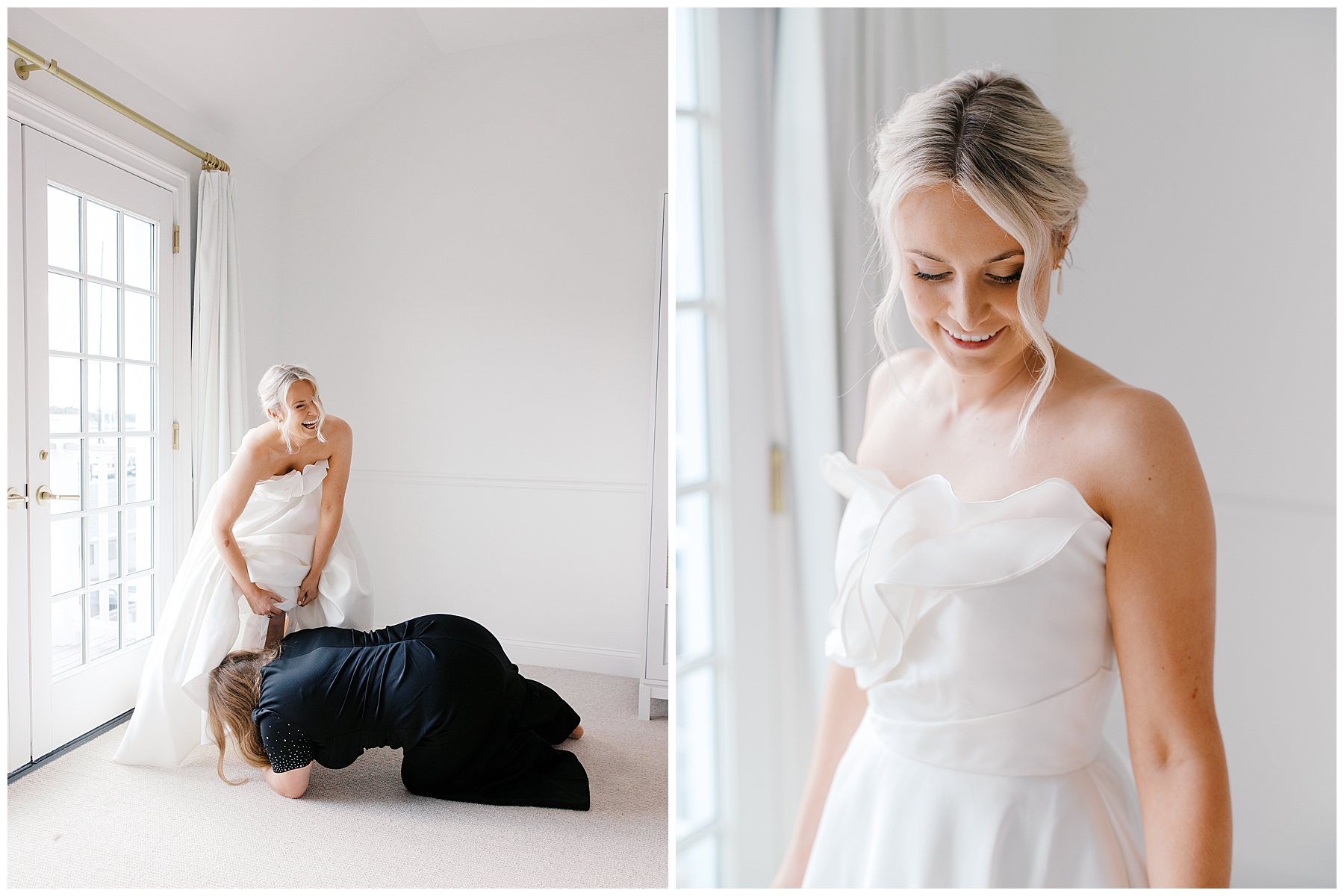 elegant bride on wedding day