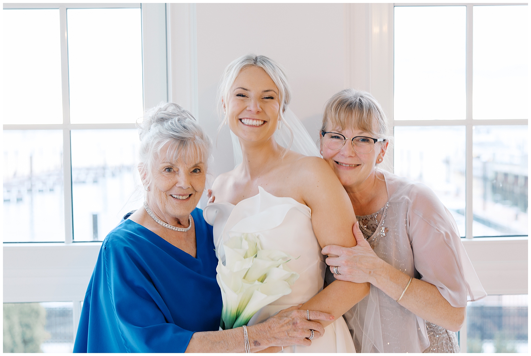 Bride with female family members