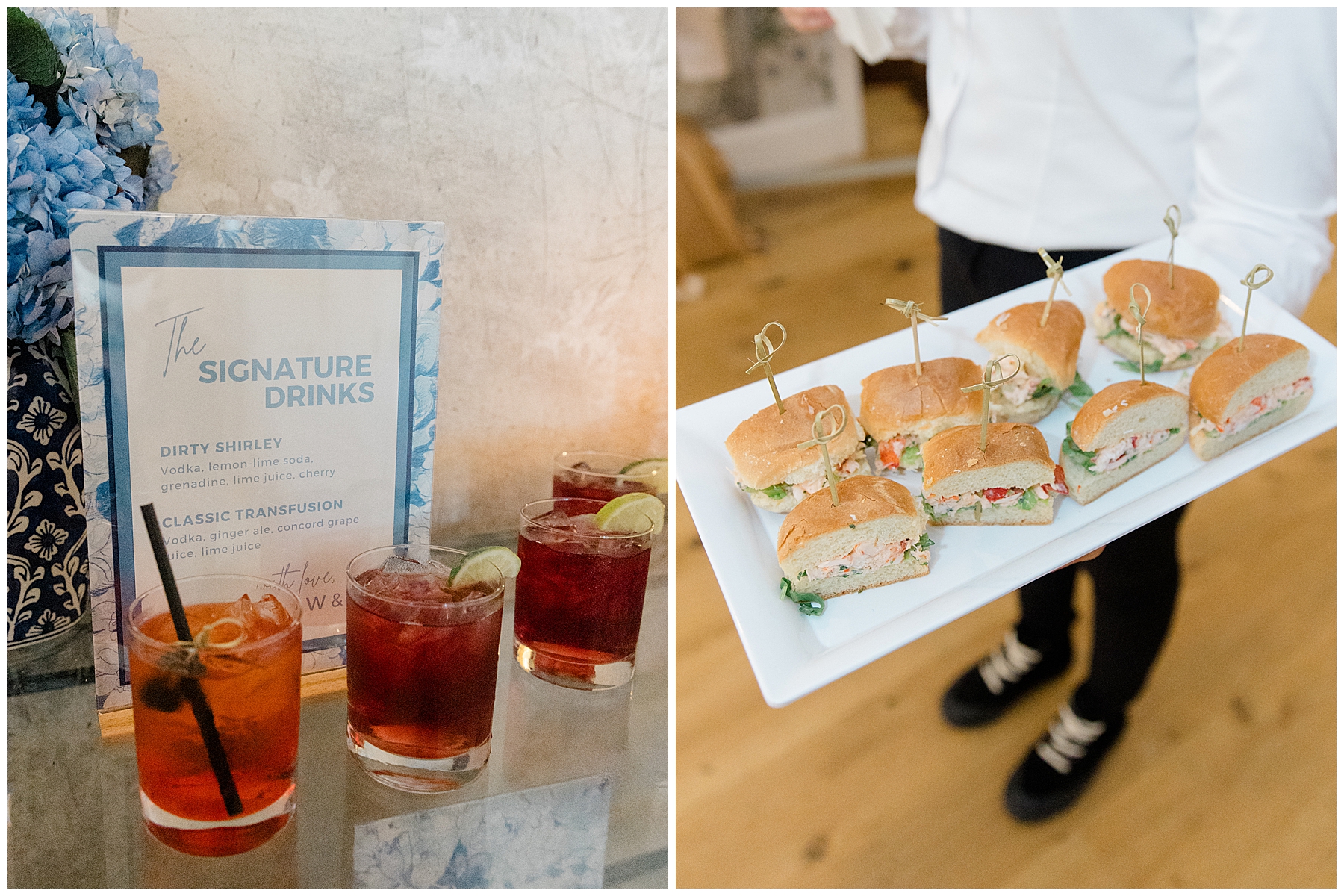 signature cocktails and appetizers