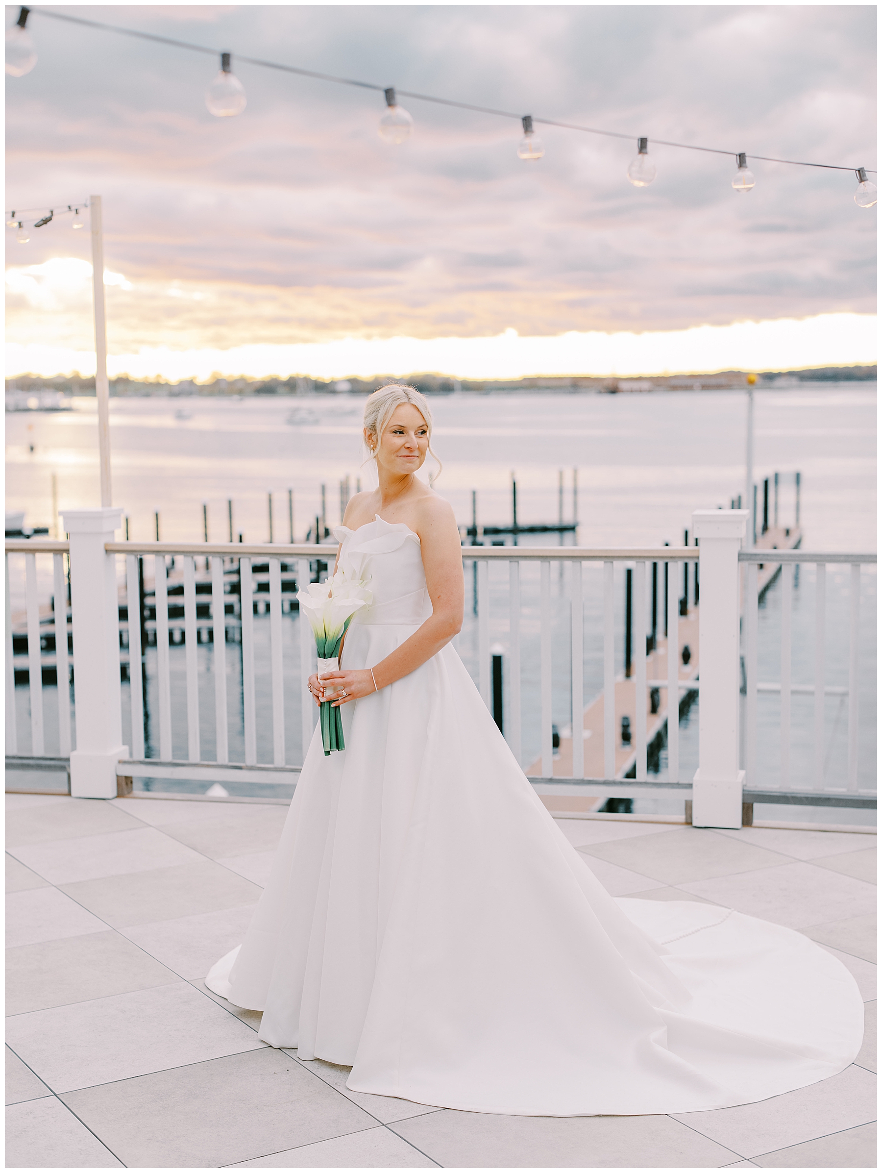 sunset bridal portaits