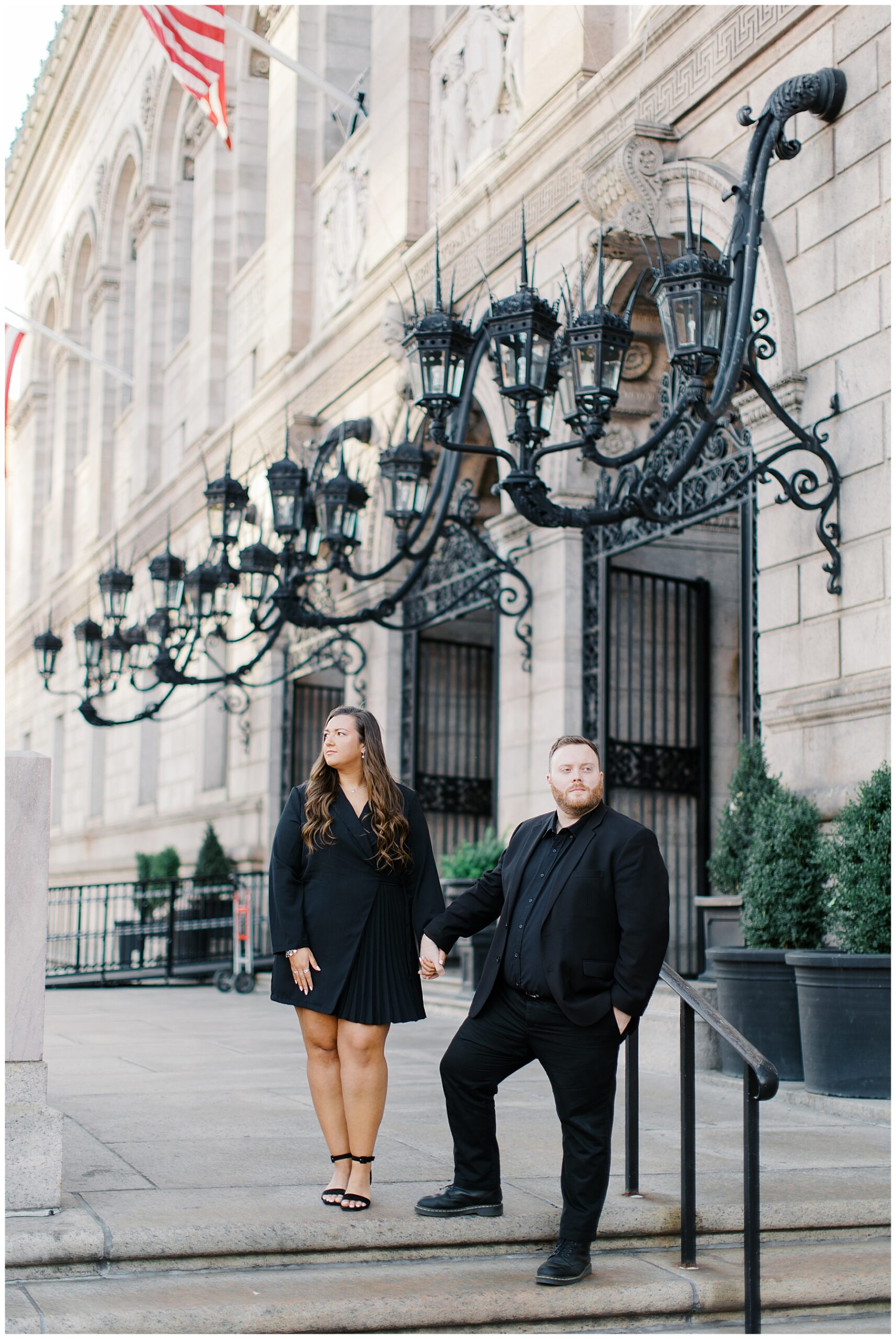 Boston Engagement Photos at Boston Public Library 