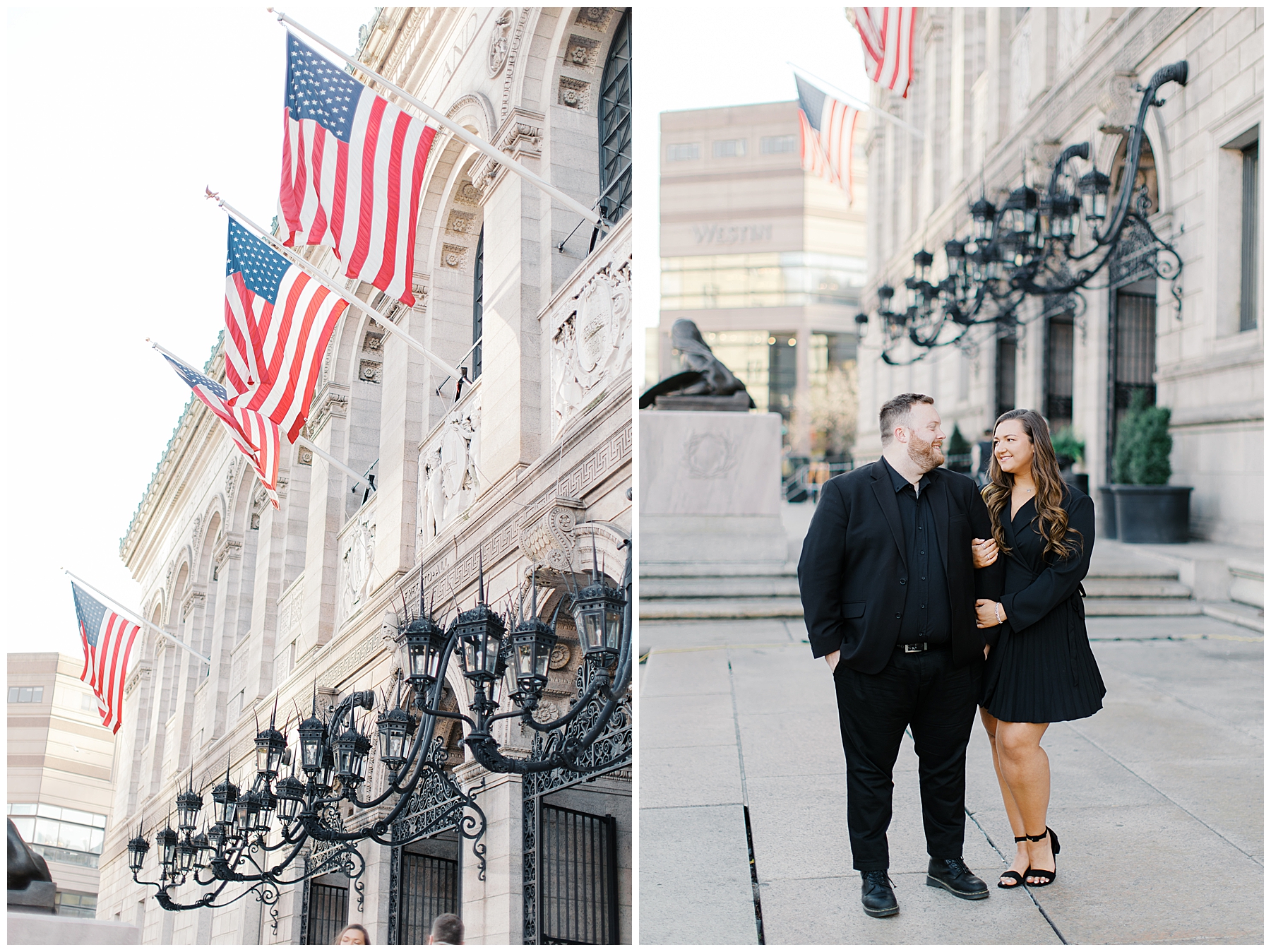 Boston Engagement Photos at Boston Public Library and Back Bay Area