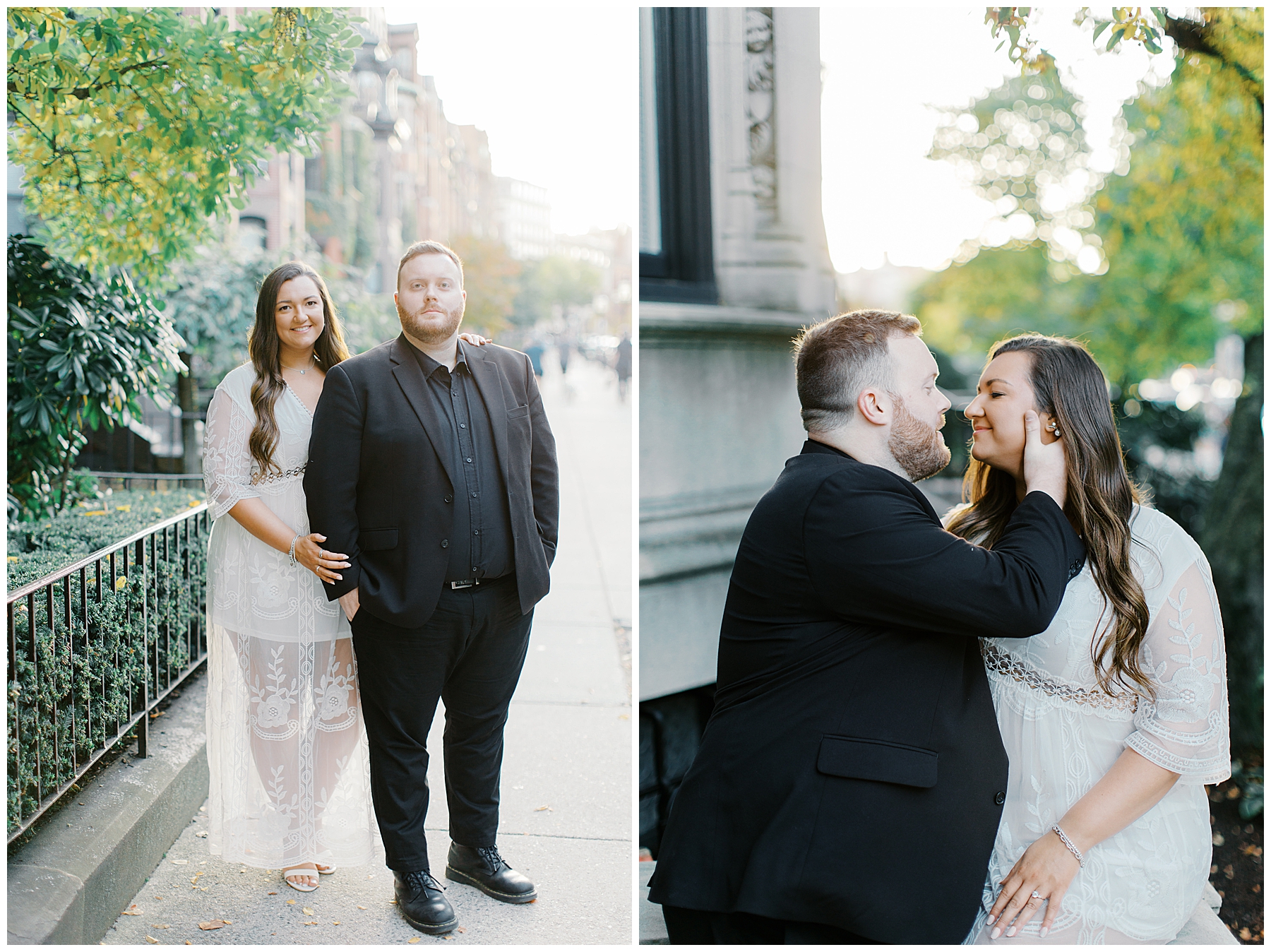 Engagement session in Boston's back Bay Area 