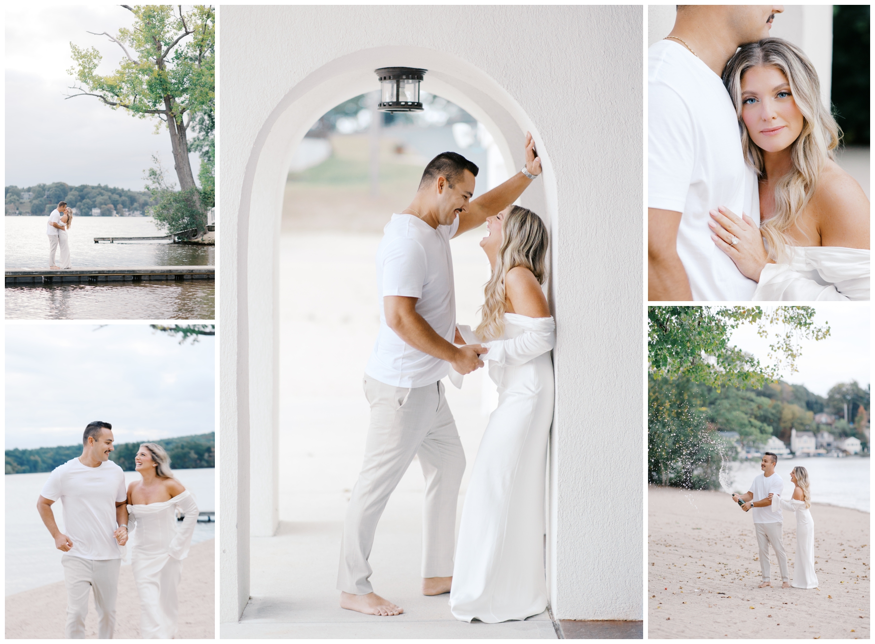 Lake Pearl Wrentham Engagement Photos at the Beach