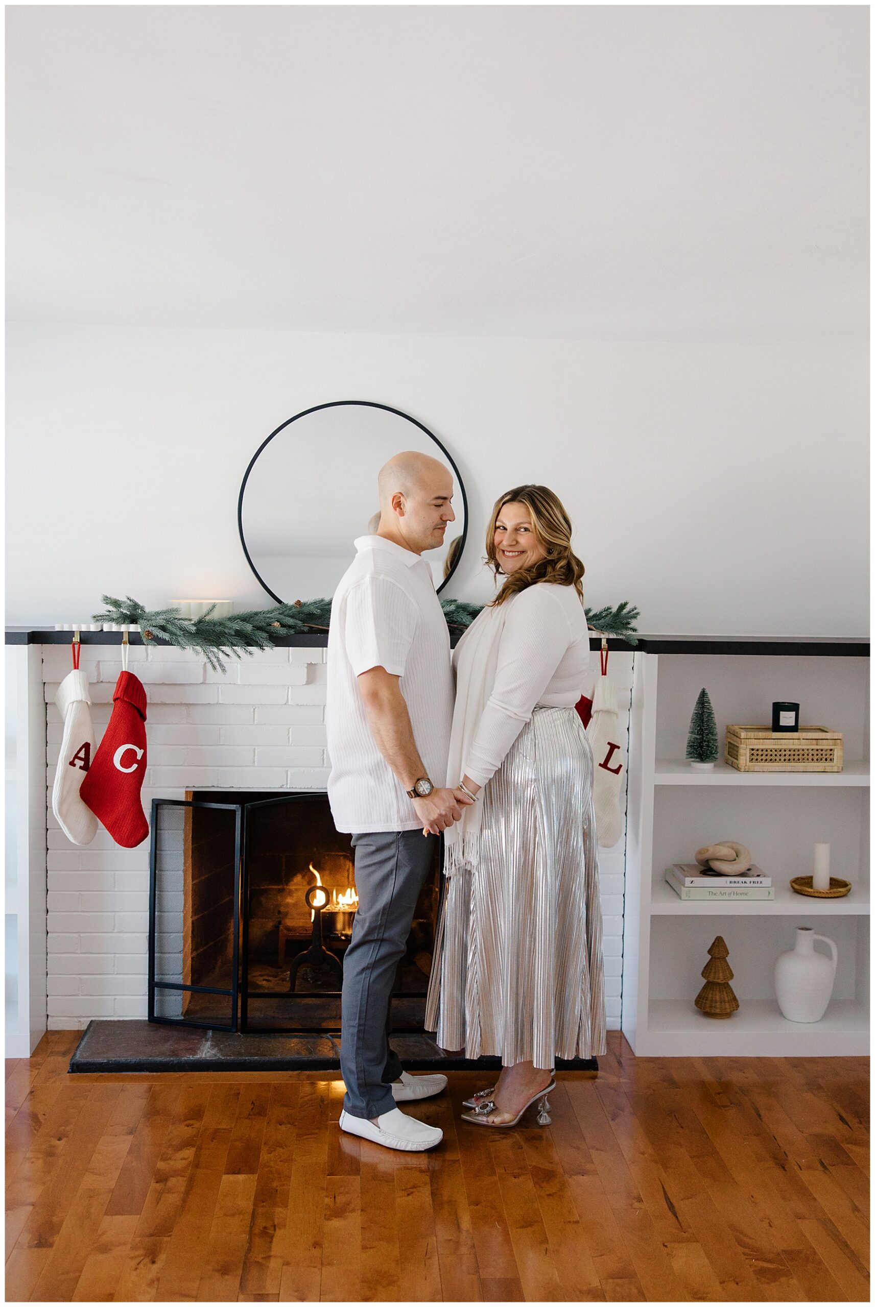 At-Home Surprise Christmas Proposal in Rhode Island