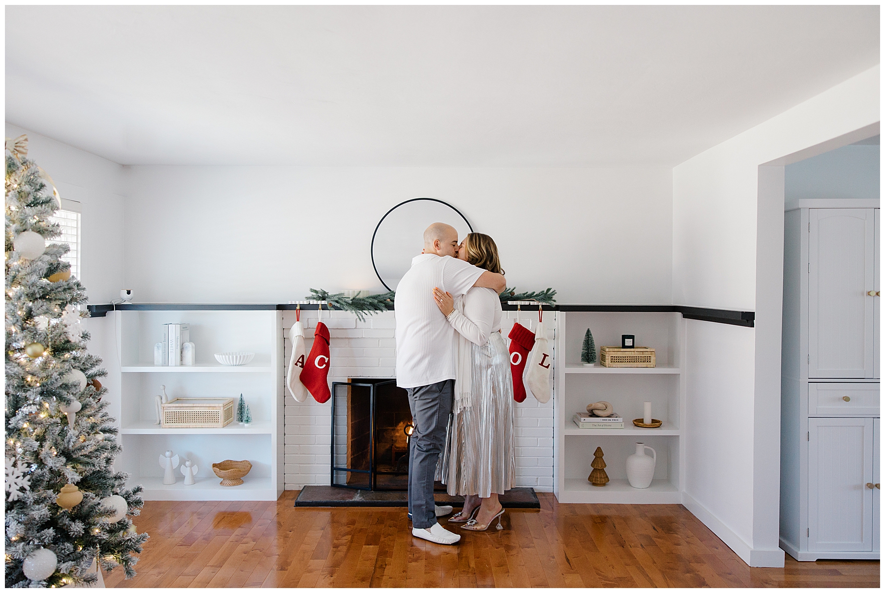At-Home Surprise Christmas Proposal in Rhode Island
