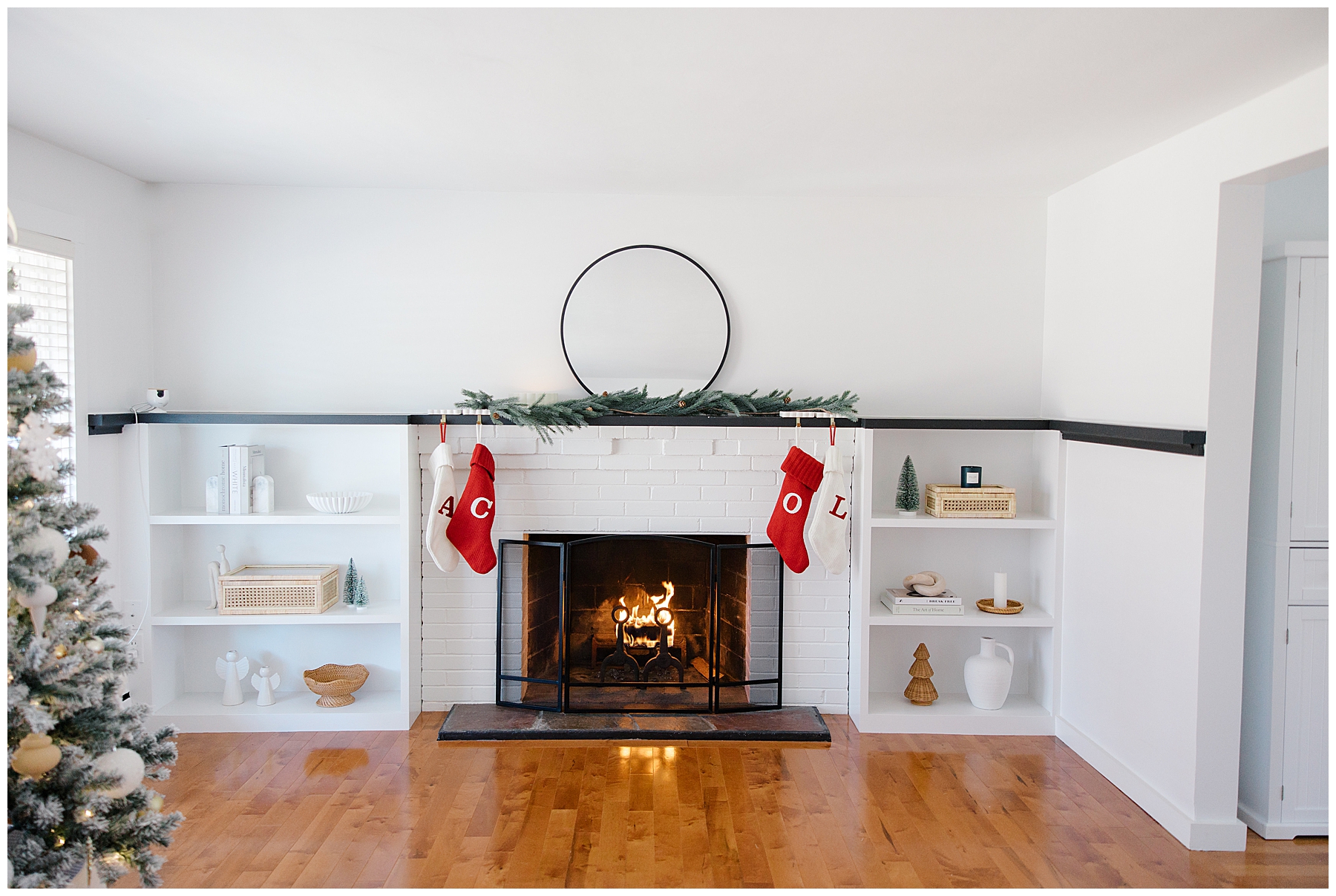 home decorated for Christmas