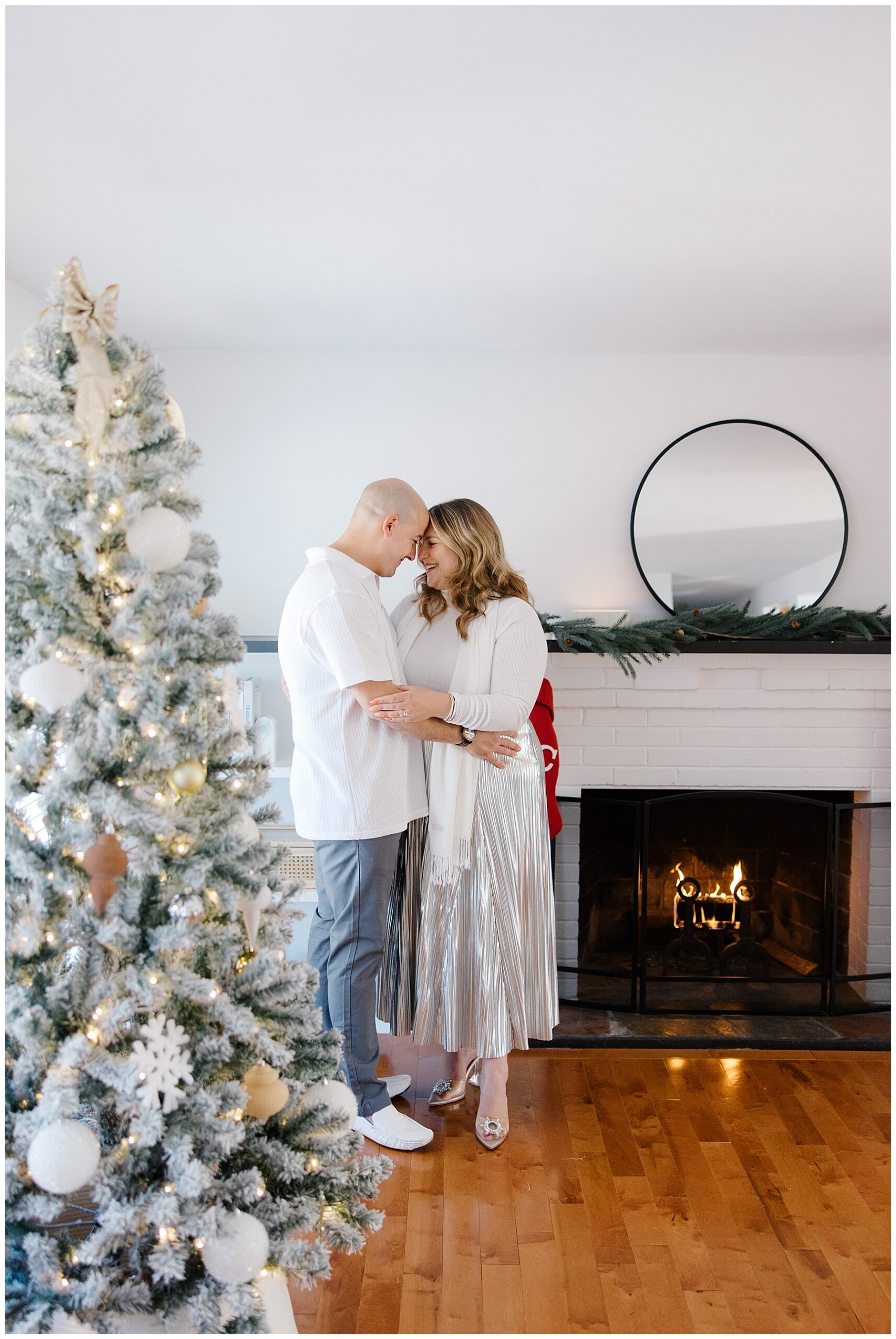At-Home Surprise Christmas Proposal in Rhode Island