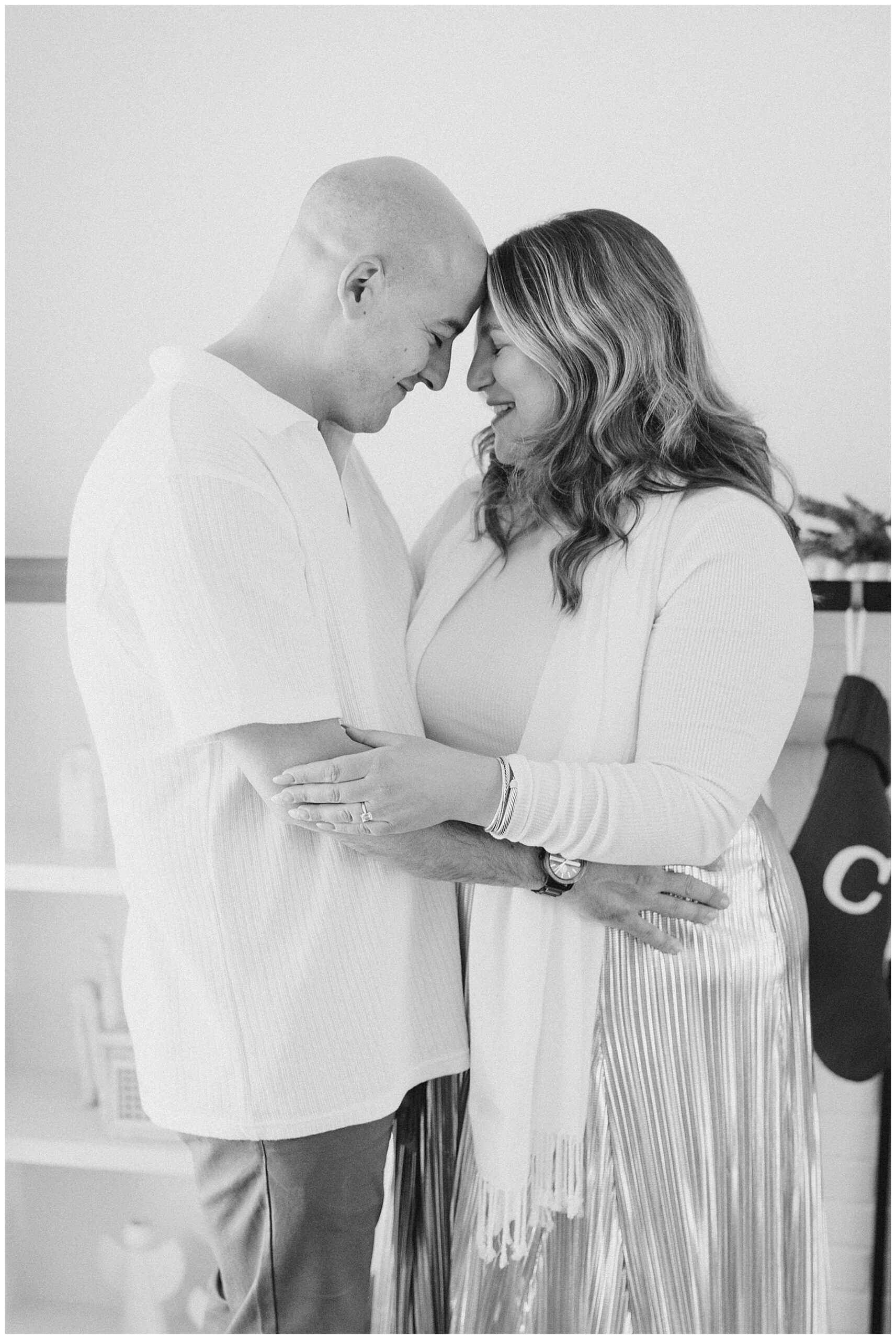 intimate couple portraits after surprise proposal 