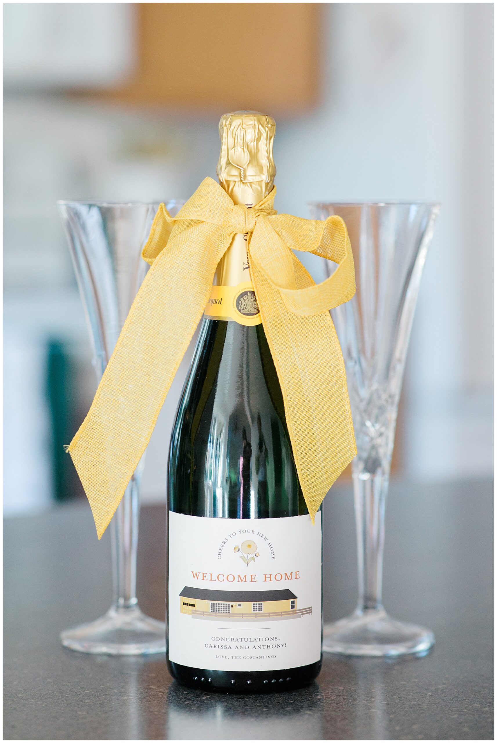 celebratory champagne for new home and engagement 