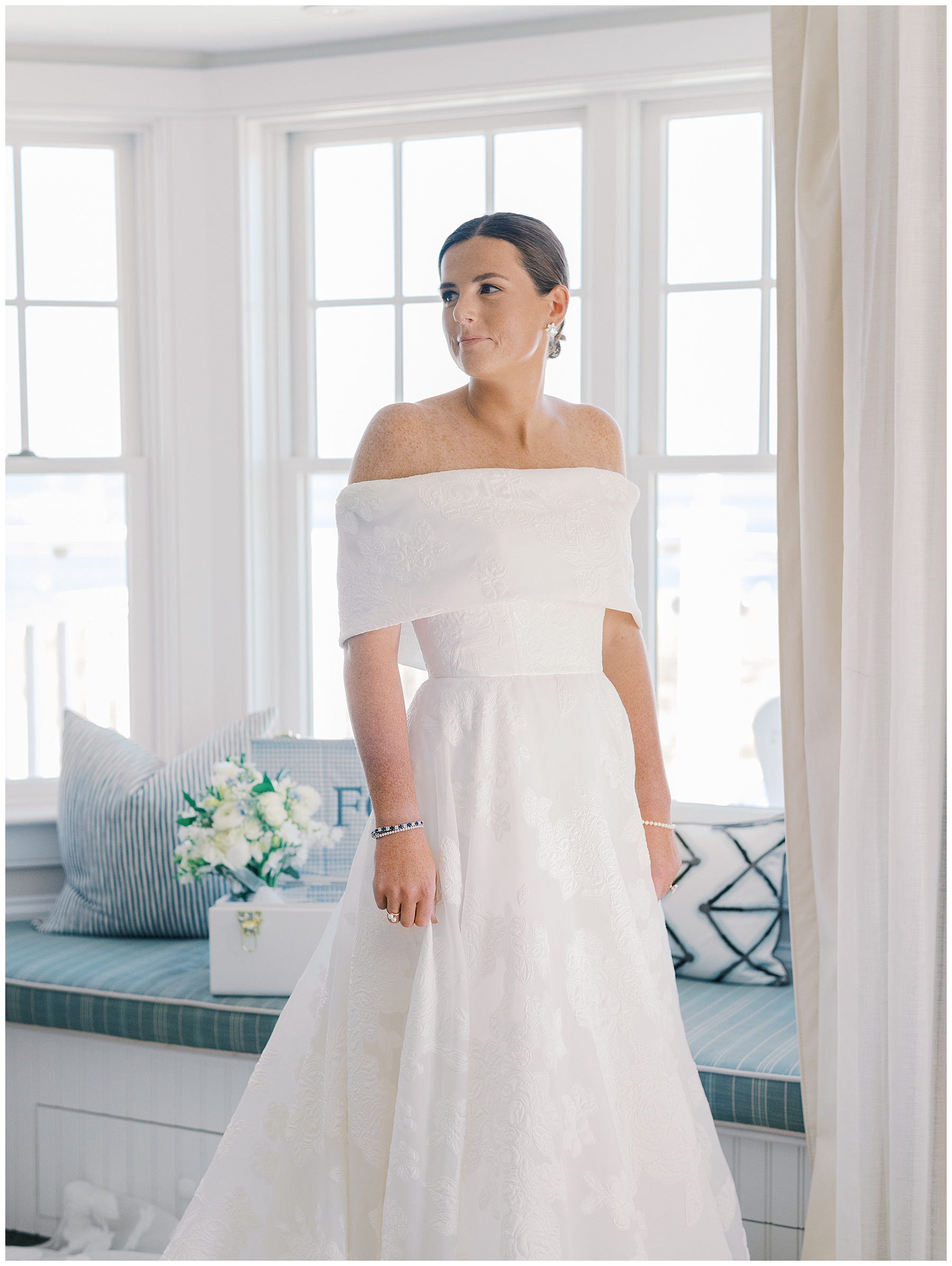 bridal portraits from Luxury Chatham Bars Inn Wedding in Cape Cod 