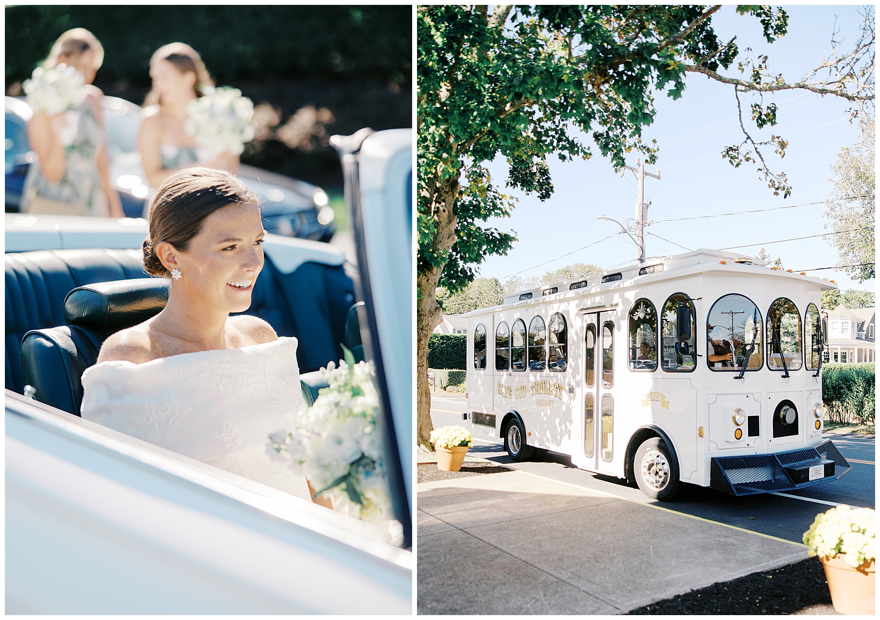 bridal party on the way to church wedding ceremony 