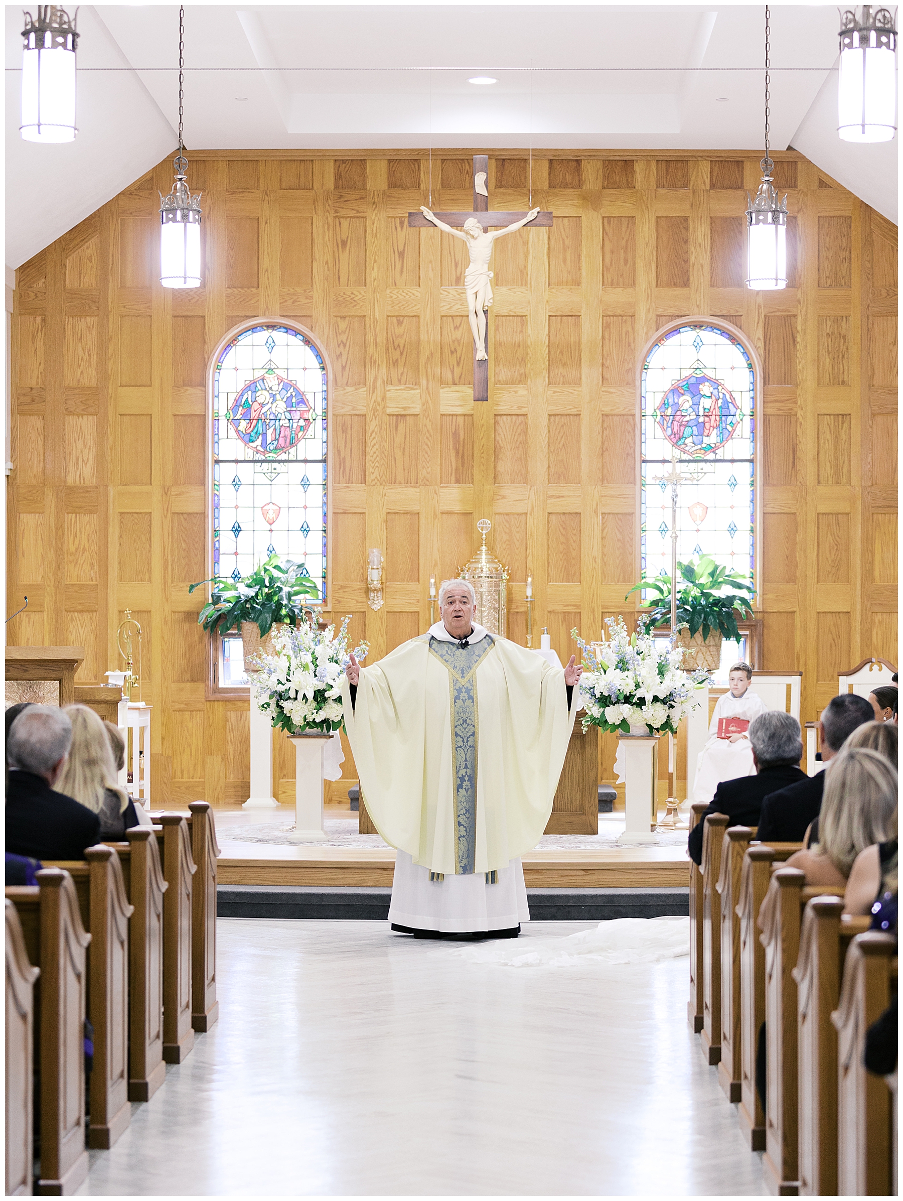 priest at wedding ceremony 