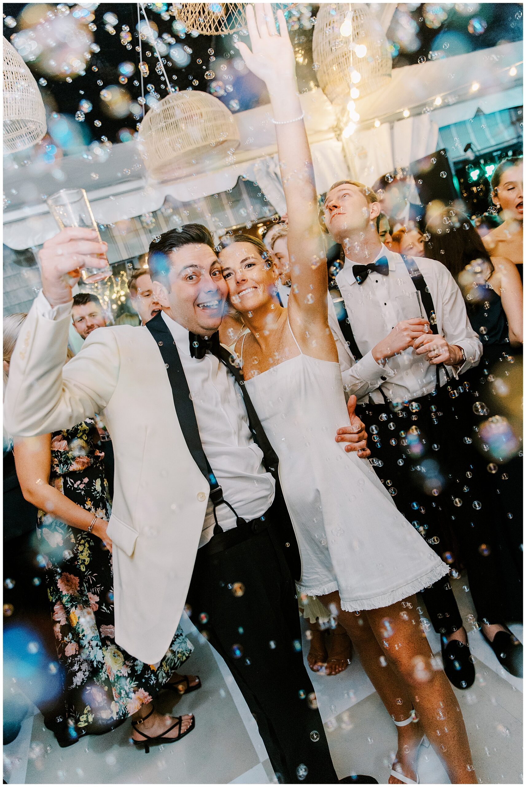 wedding after party with bubble machine 