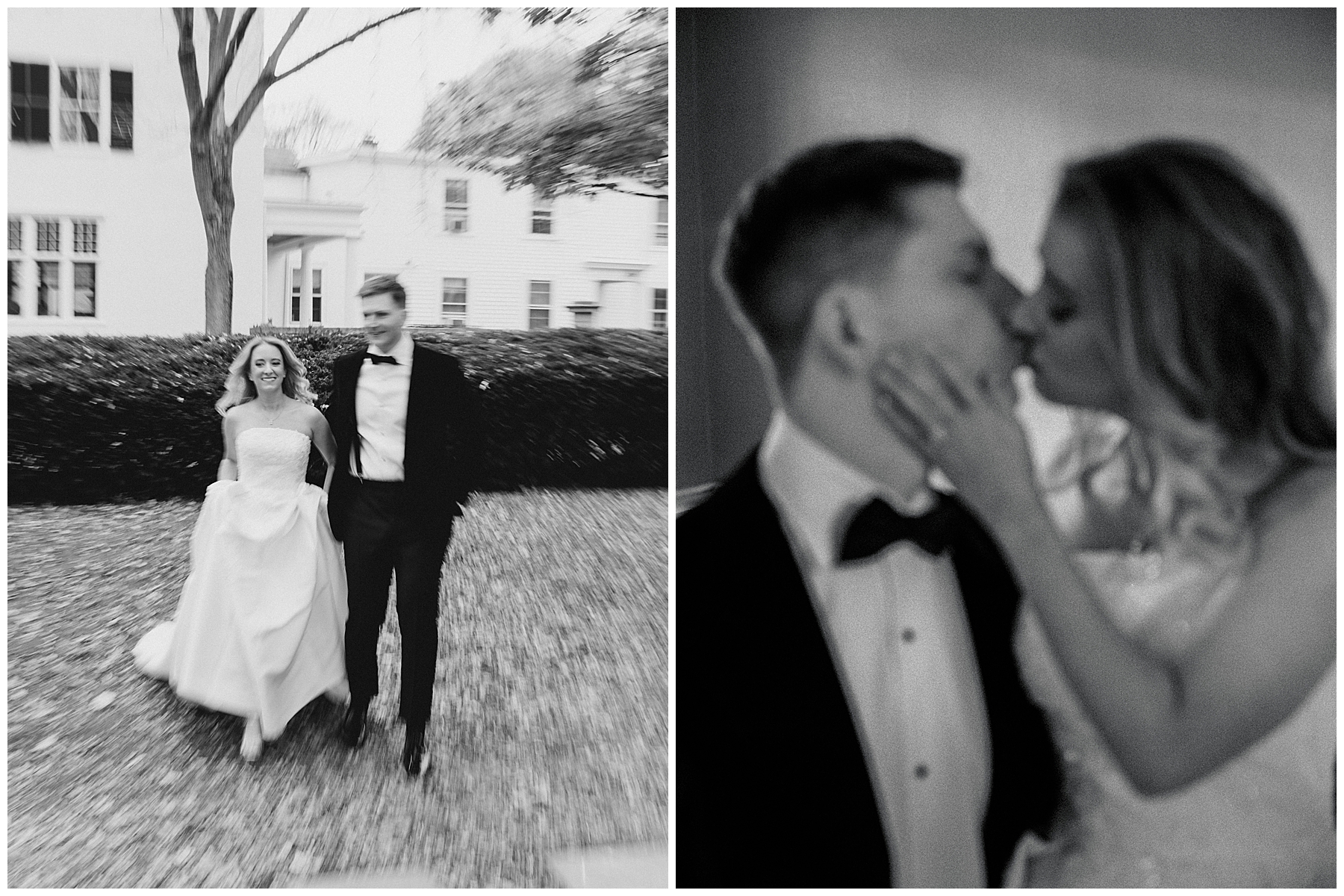 black and white wedding portraits