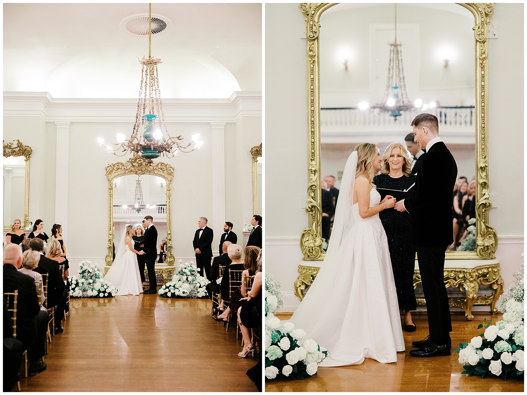 wedding ceremony at Hamilton Hall in Salem, MA