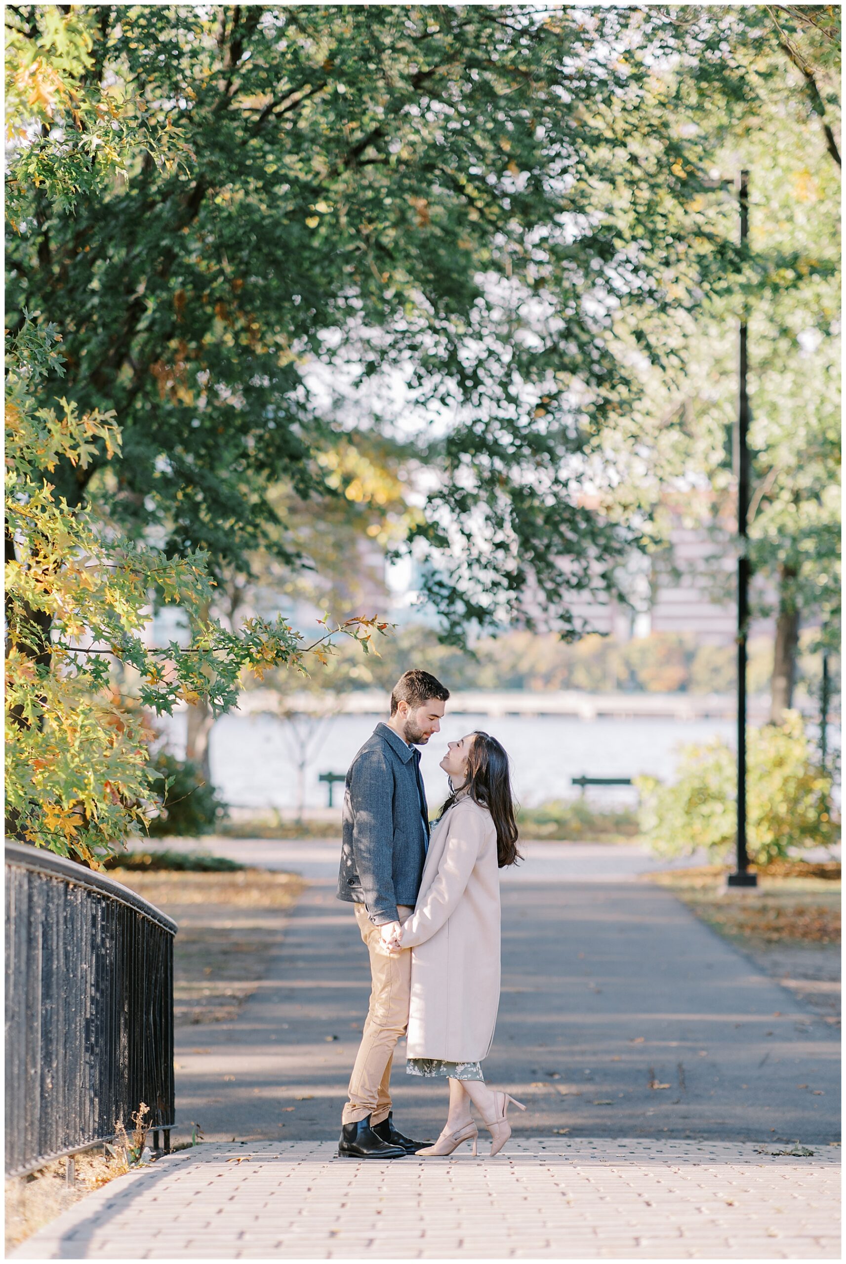 Timeless Engagement portraits at the Esplanade in Boston