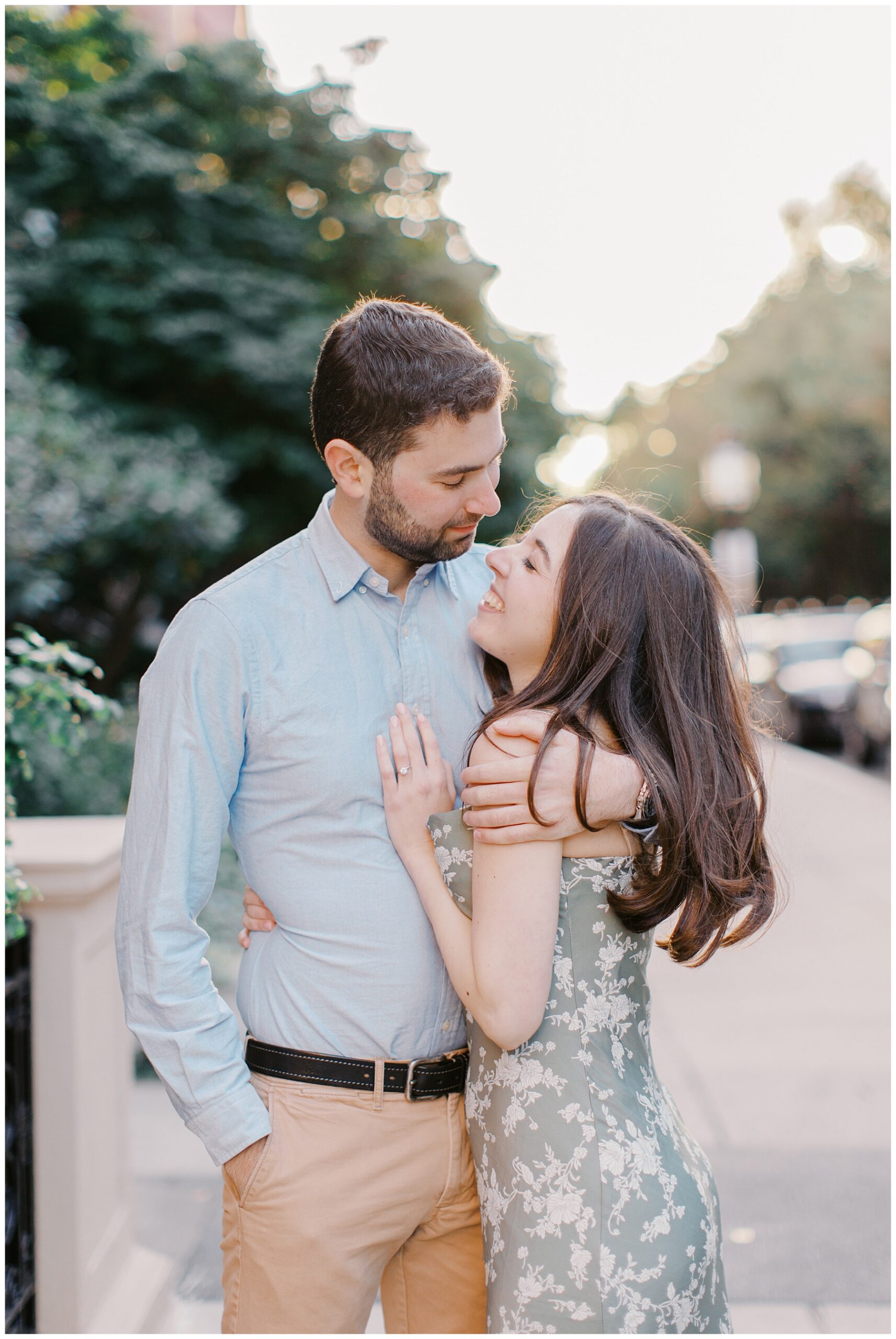 candid engagement portraits 