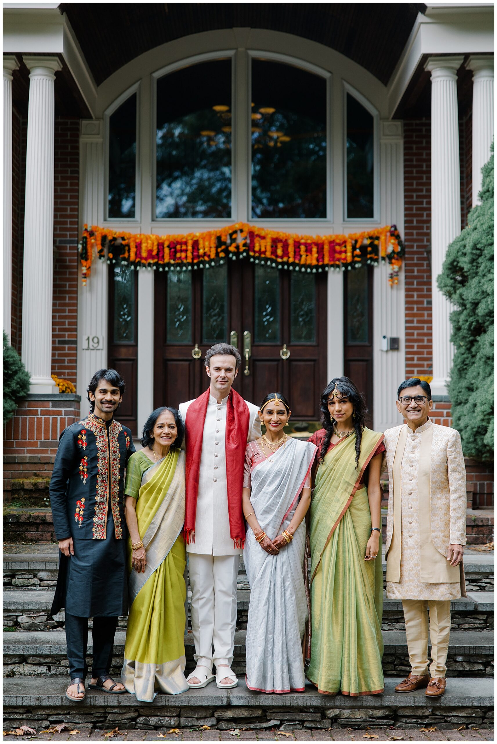 family portraits from South Indian Wedding at DeCordova Museum