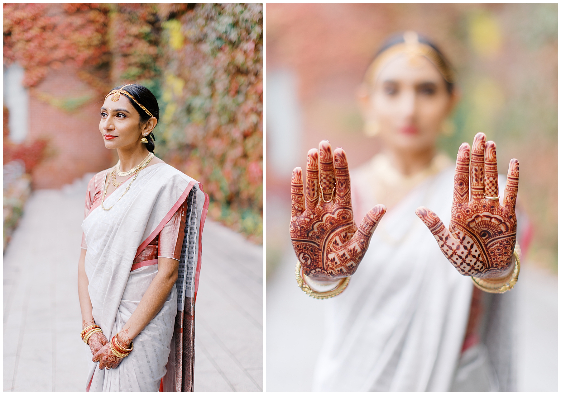 bride in traditional South Indian dress for wedding