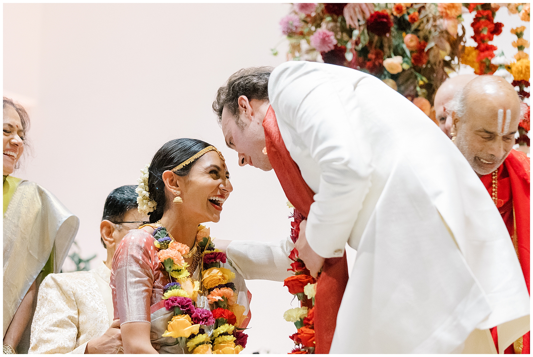 candid moments between bride and groom